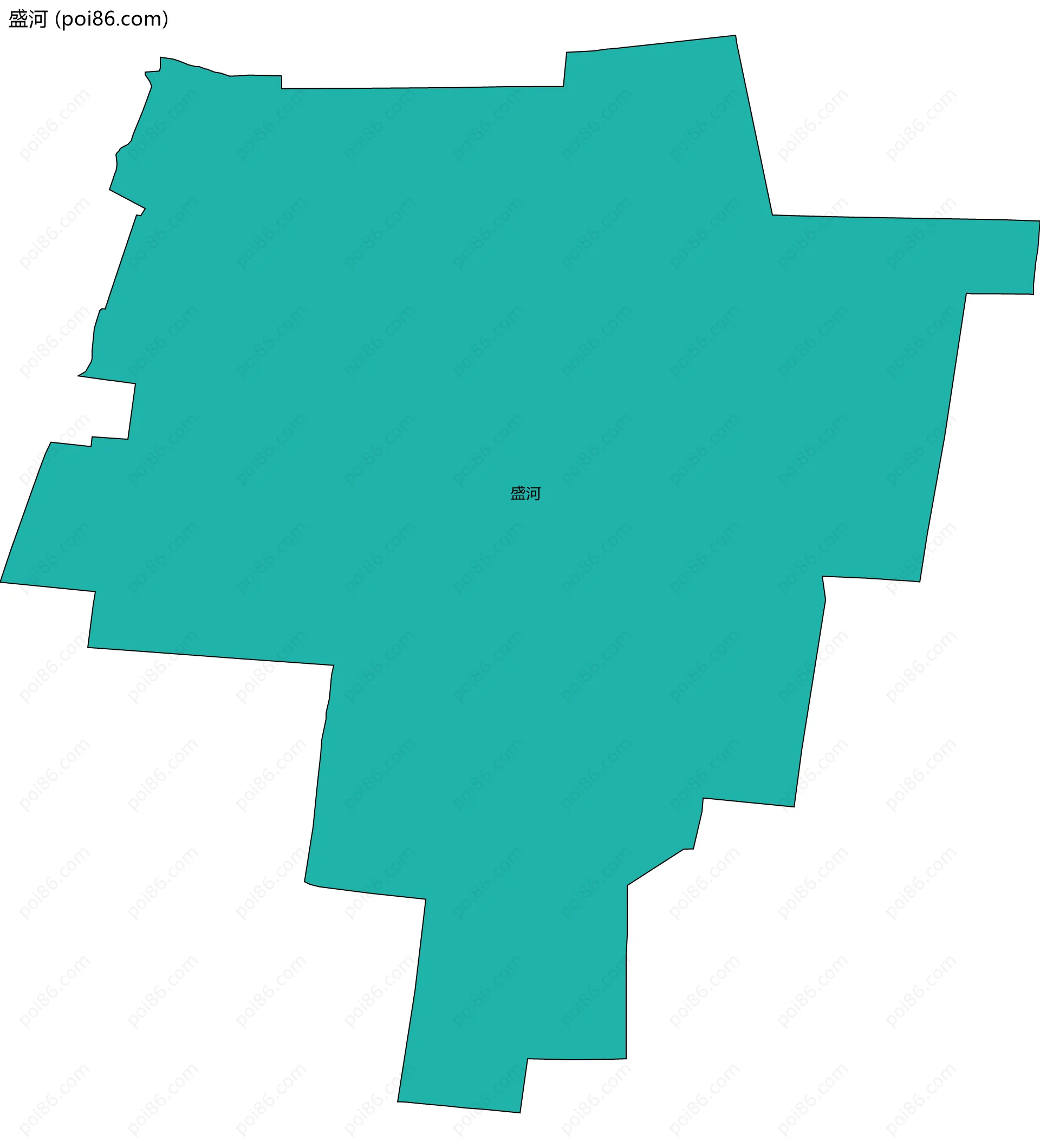 盛河边界地图
