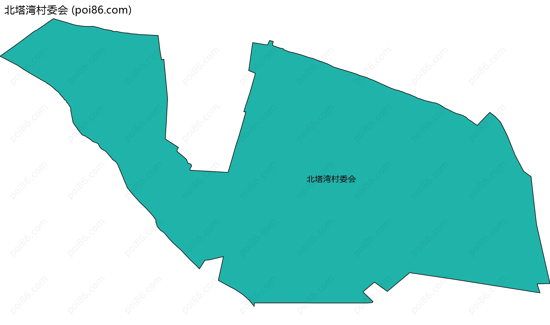 北塔湾村委会边界地图