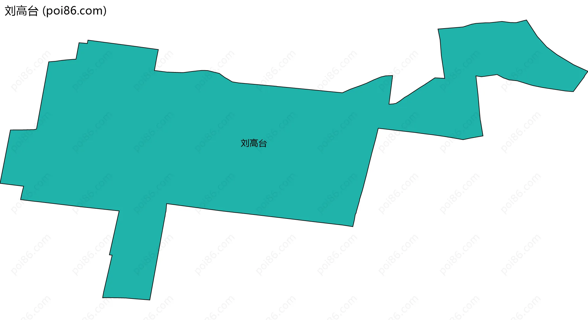 刘高台边界地图