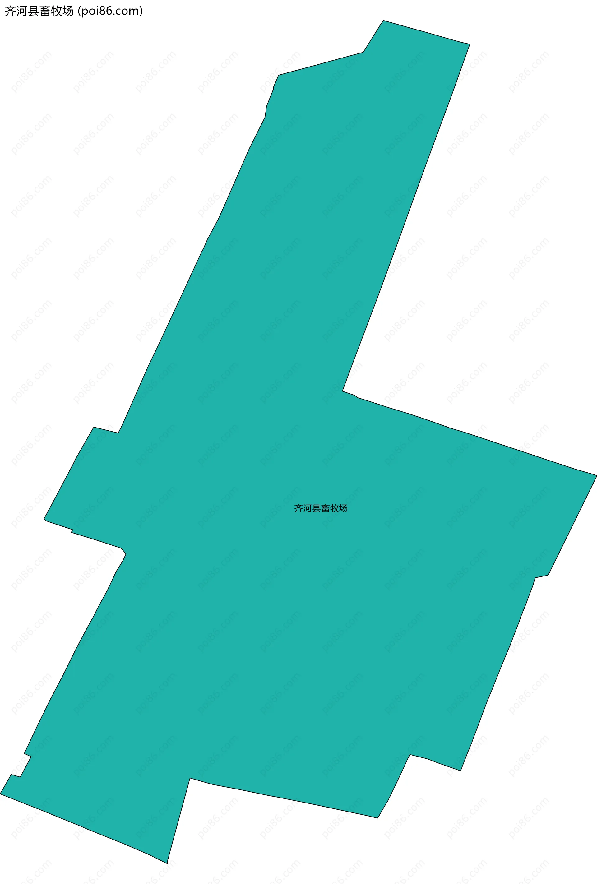 齐河县畜牧场边界地图