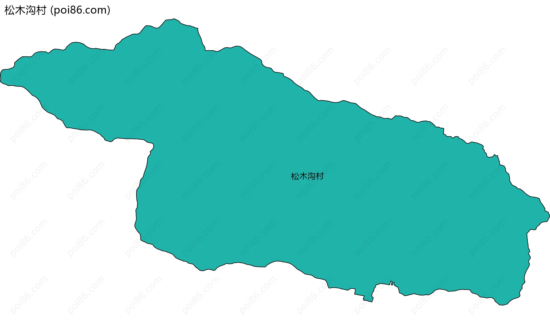 松木沟村边界地图