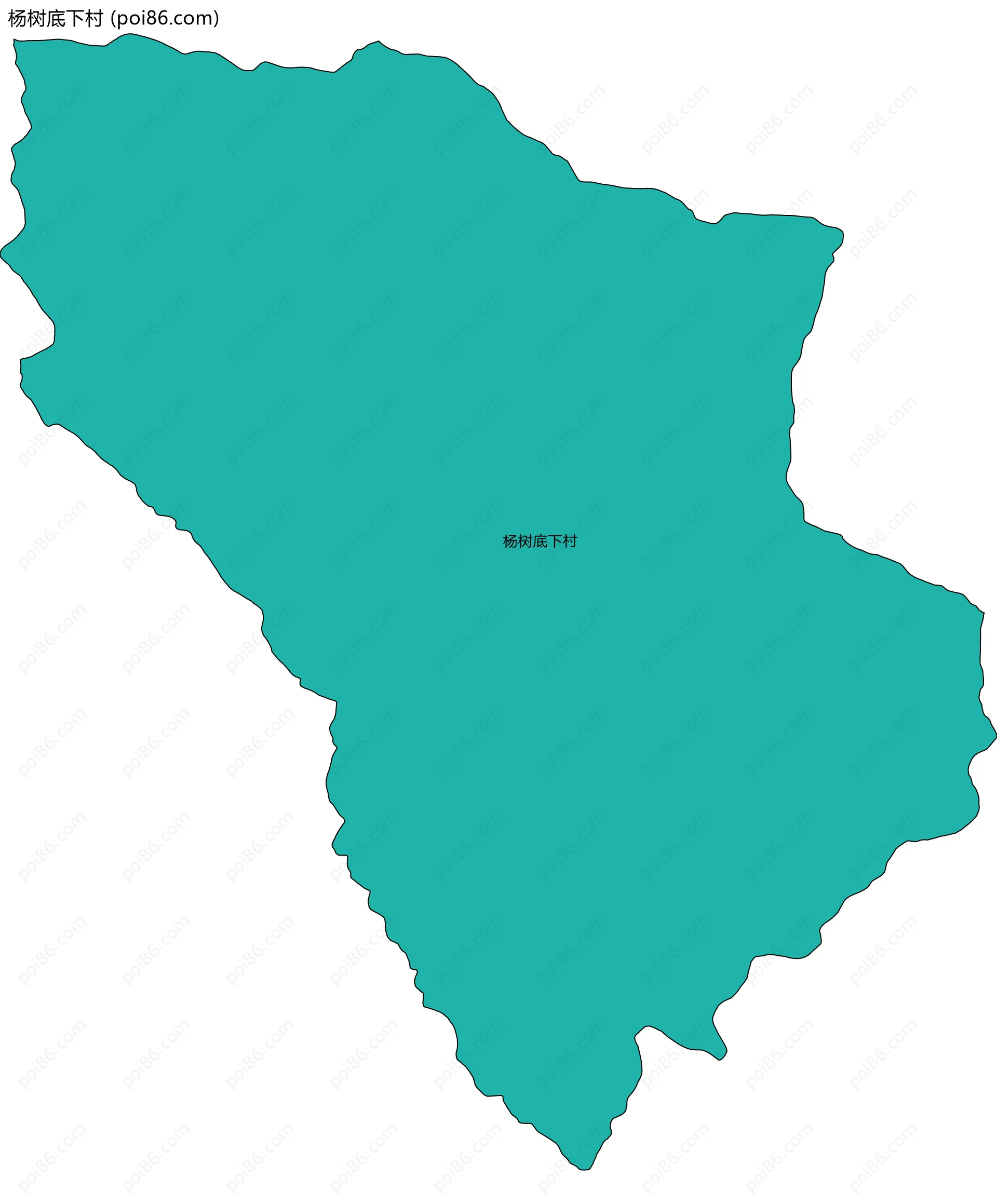 杨树底下村边界地图
