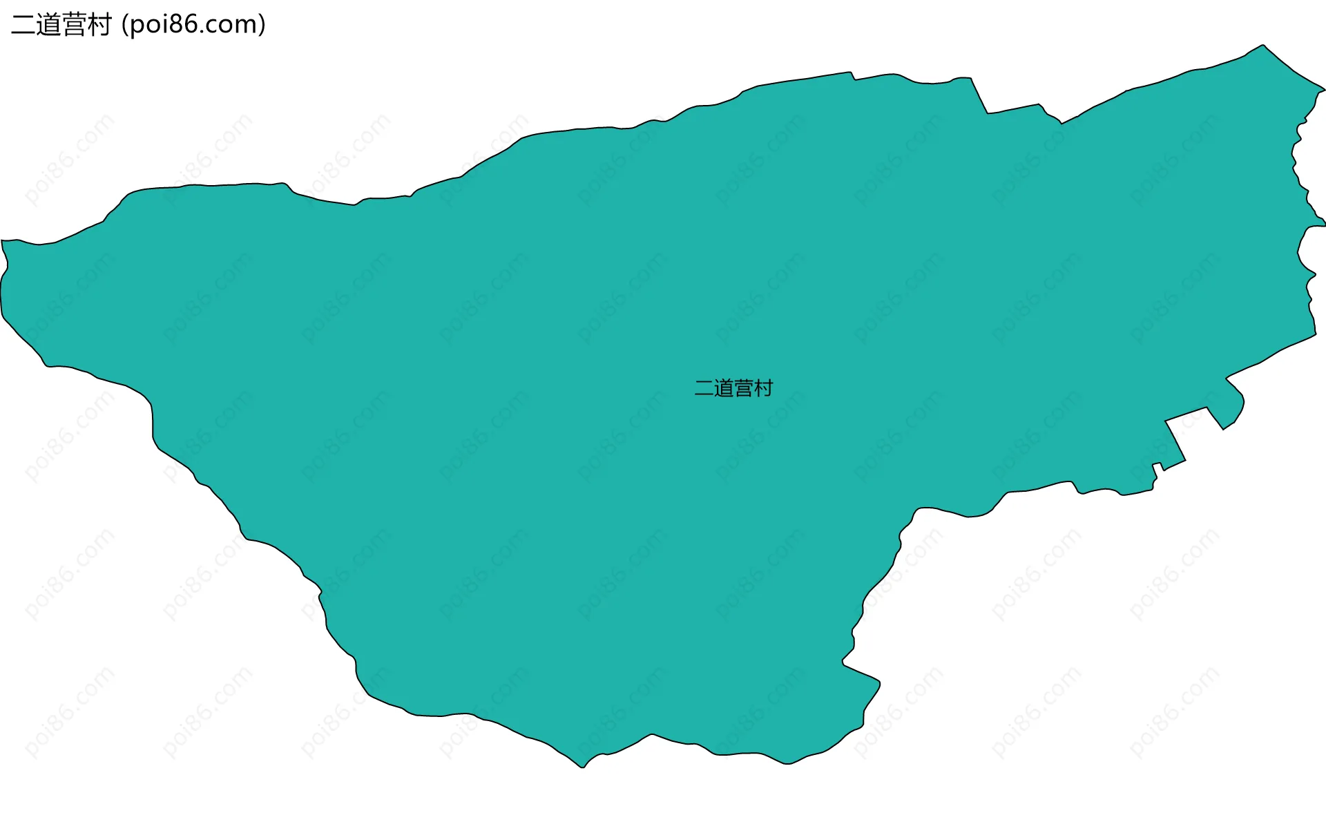 二道营村边界地图