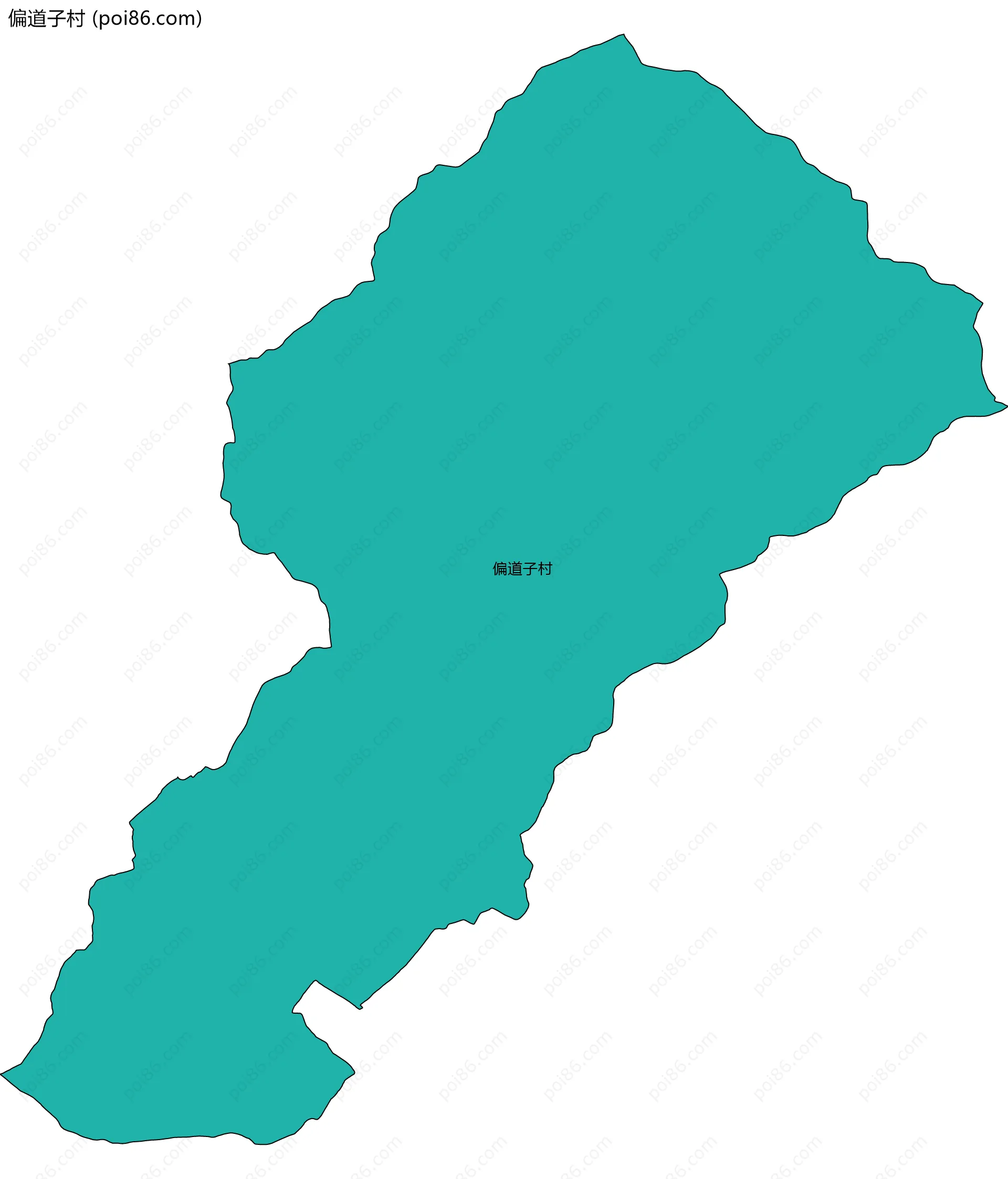 偏道子村边界地图