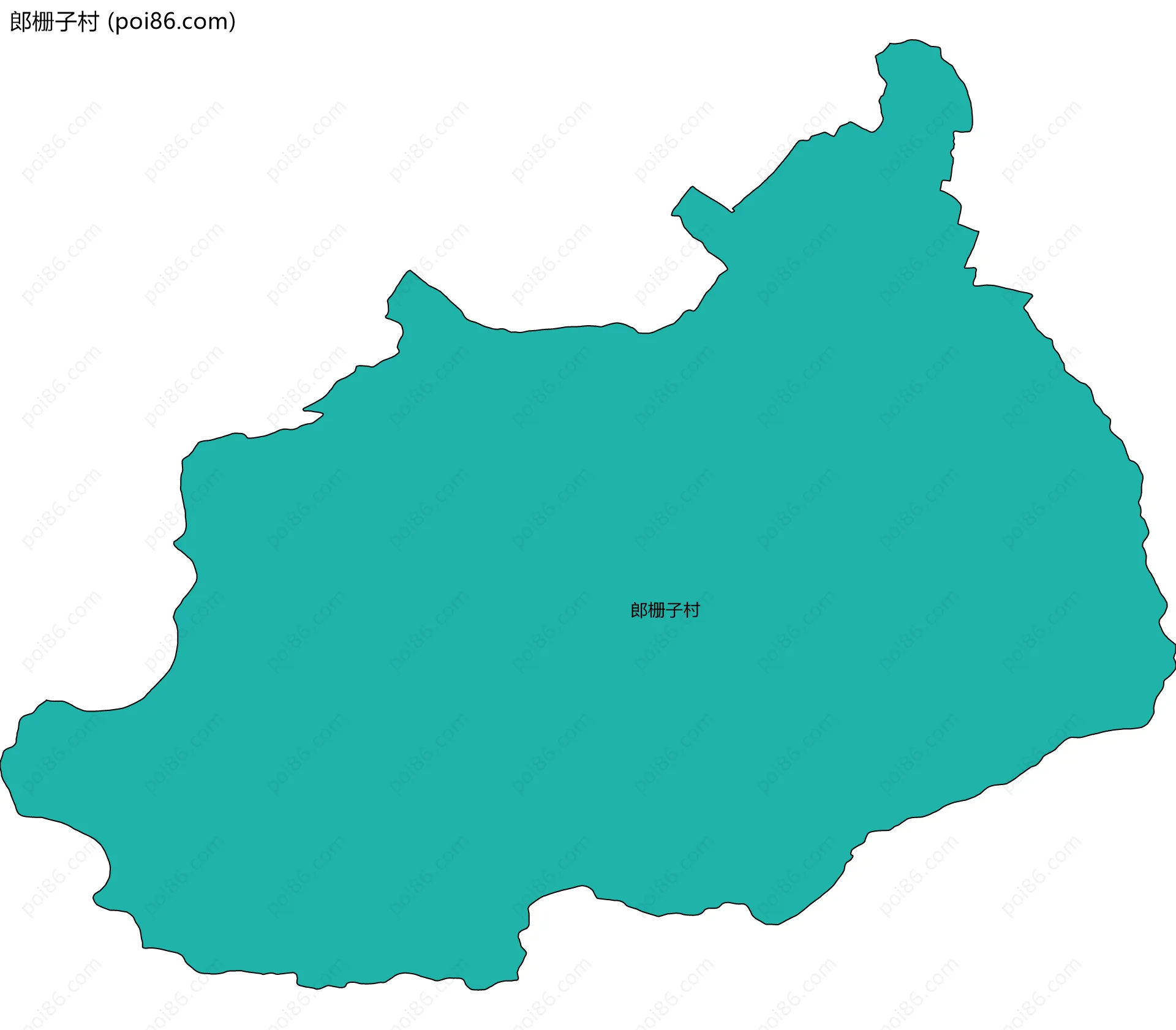 郎栅子村边界地图