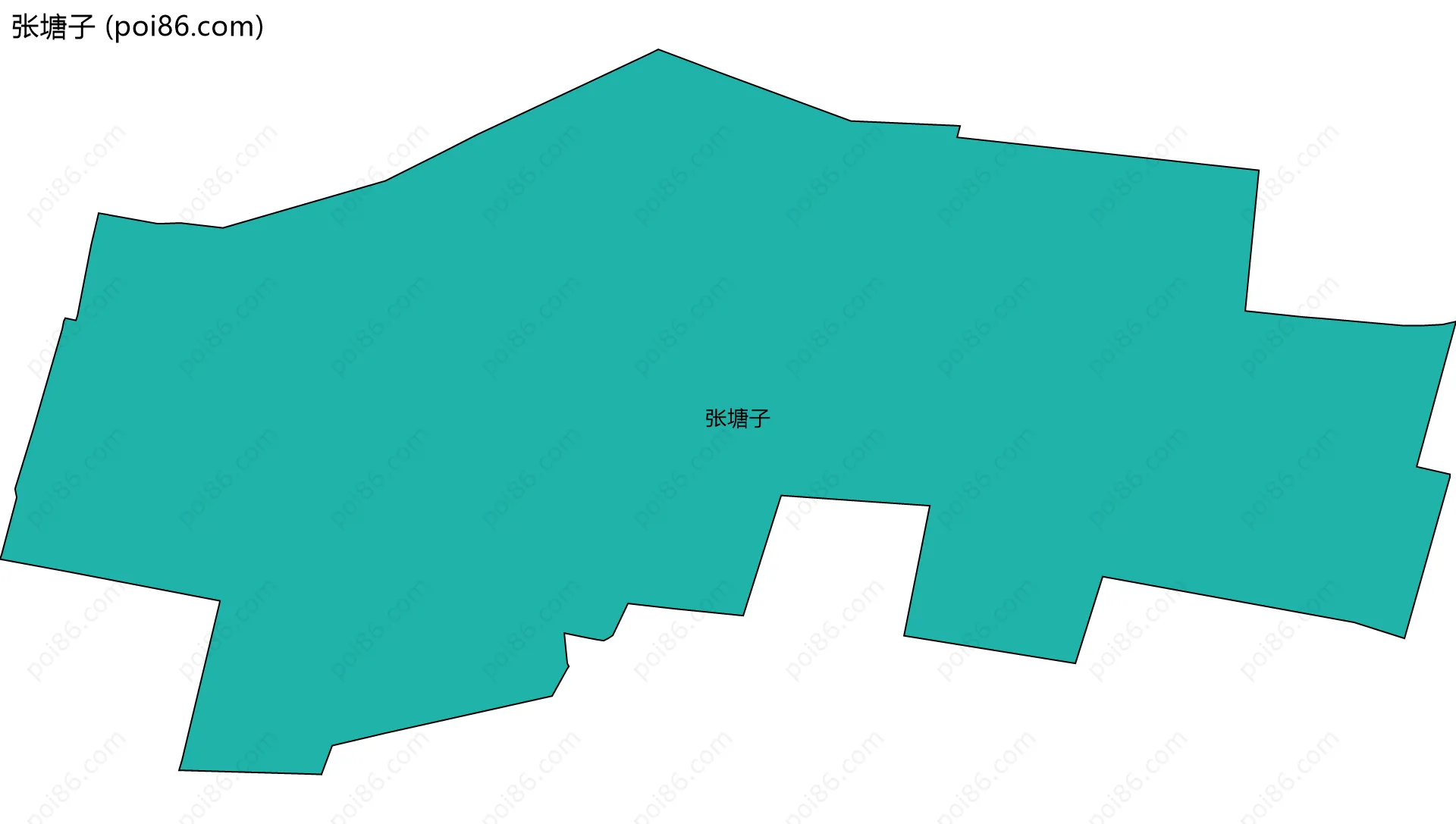 张塘子边界地图
