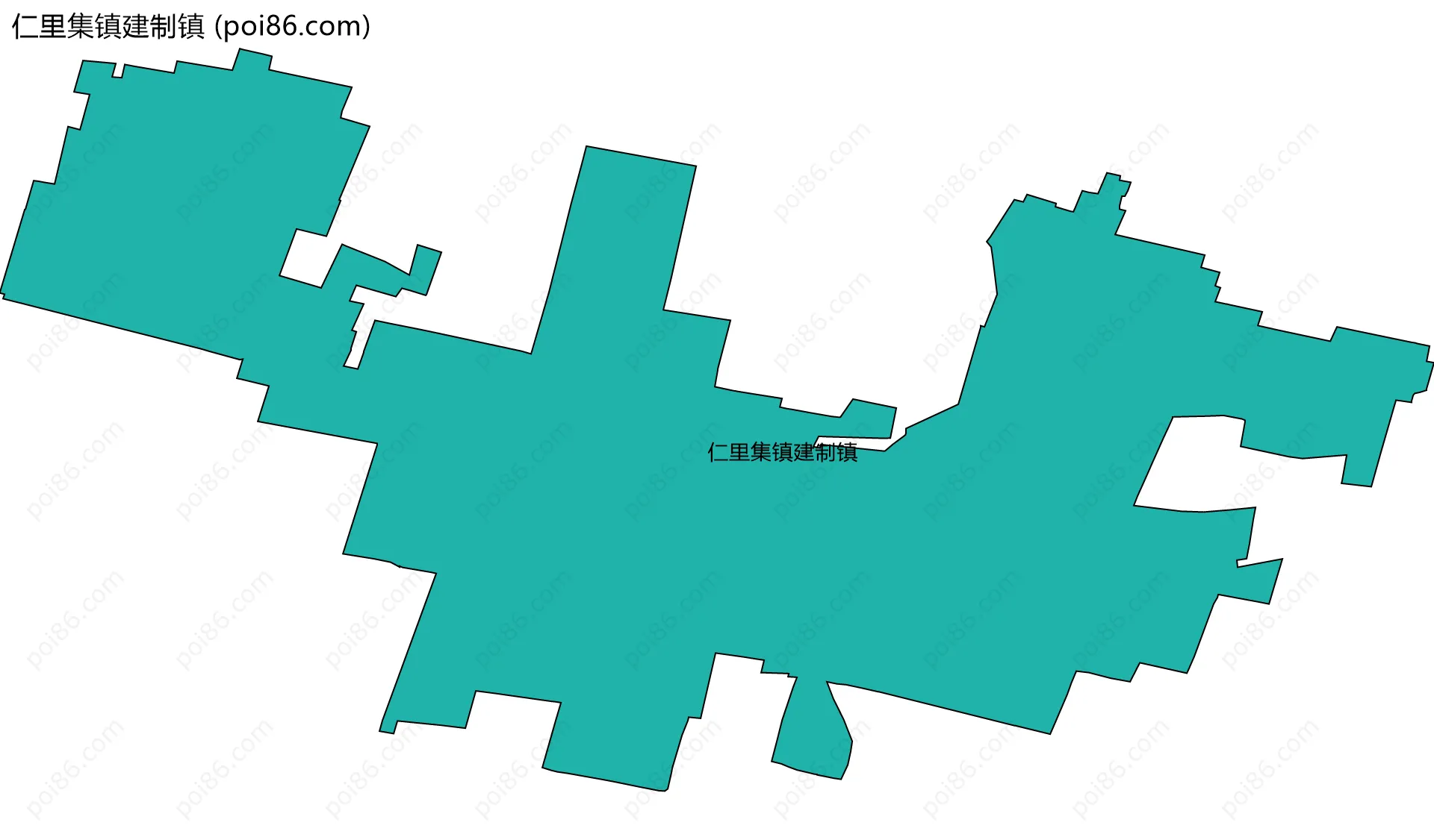 仁里集镇建制镇边界地图