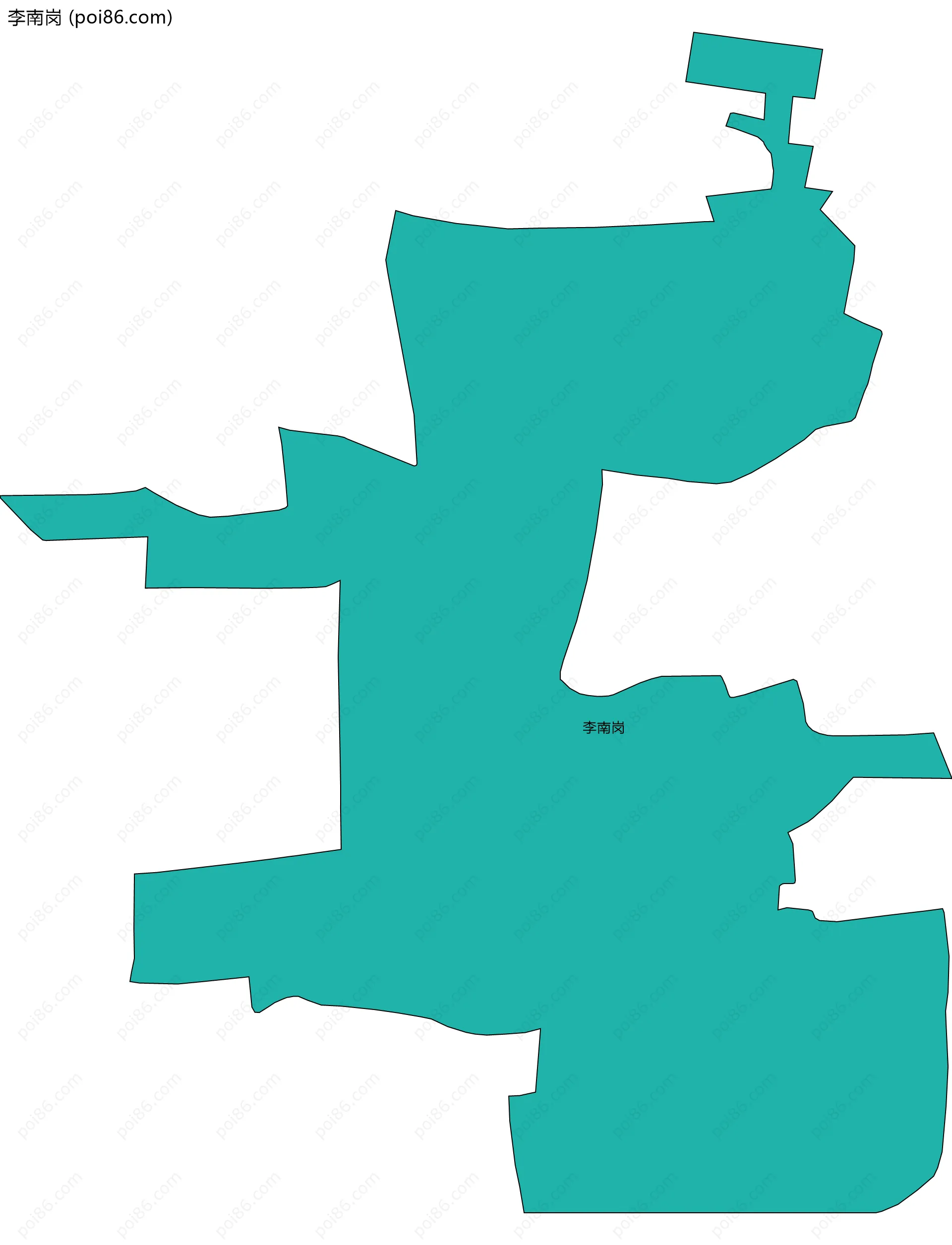 李南岗边界地图