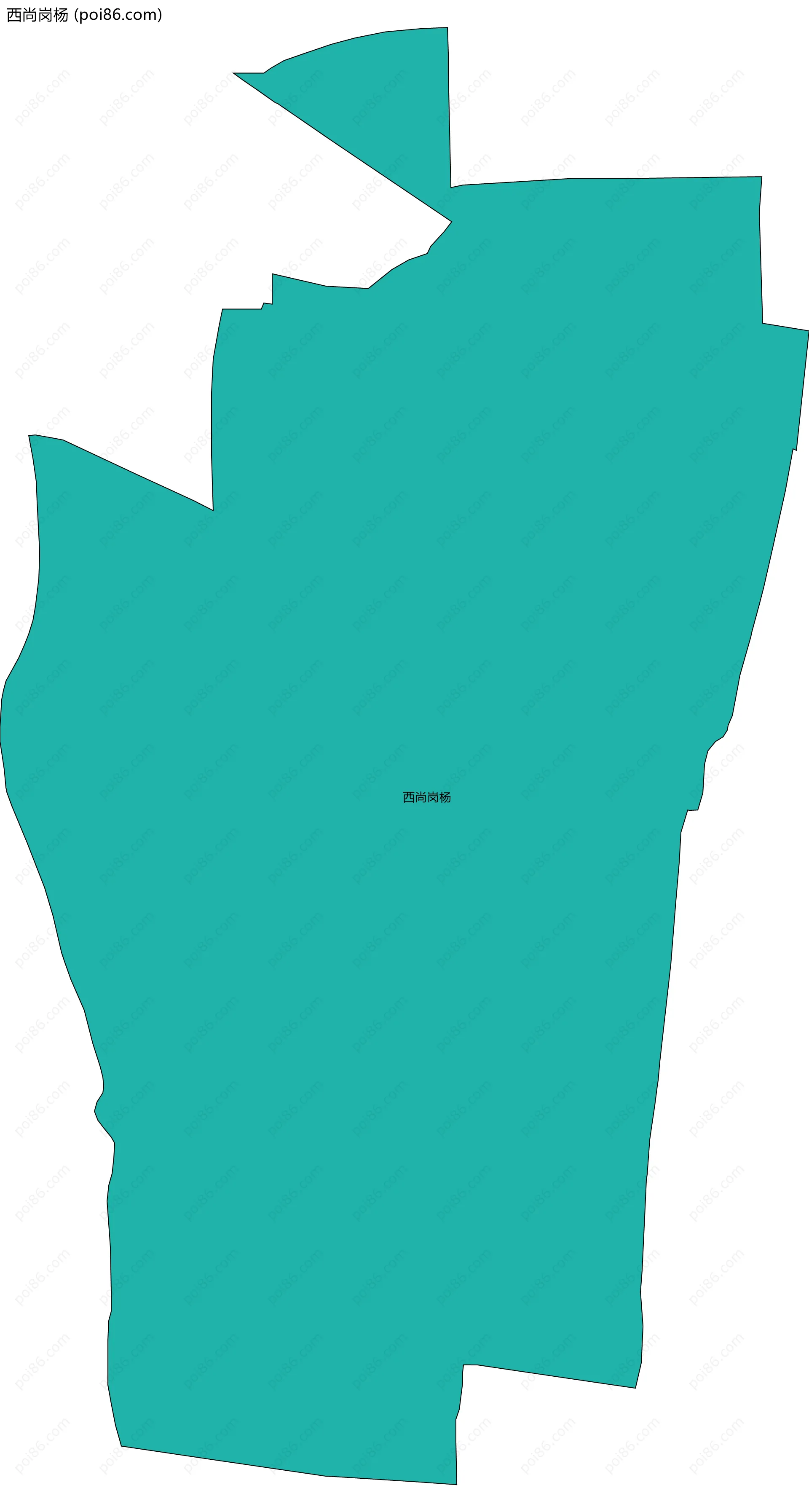 西尚岗杨边界地图