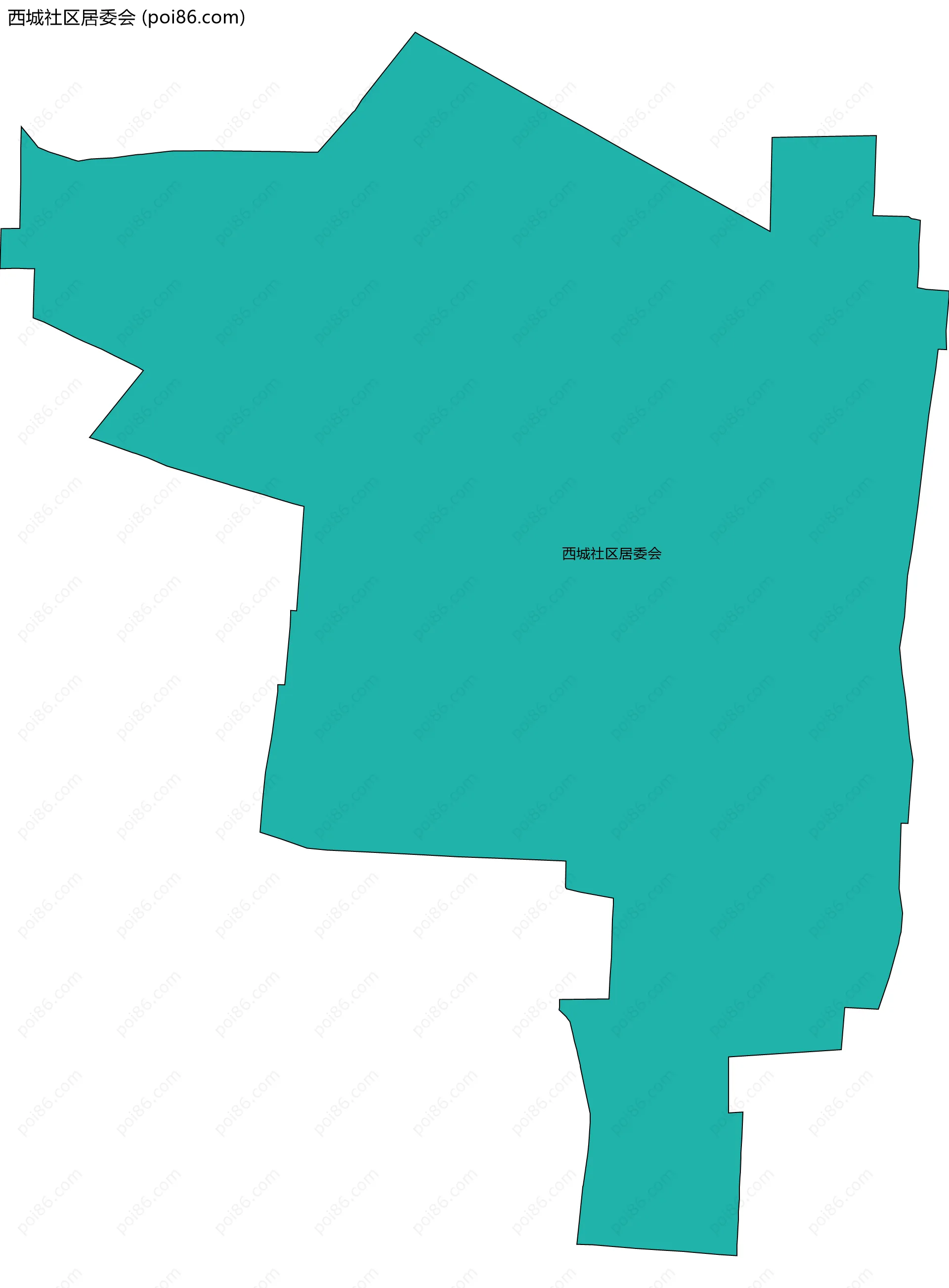 西城社区居委会边界地图
