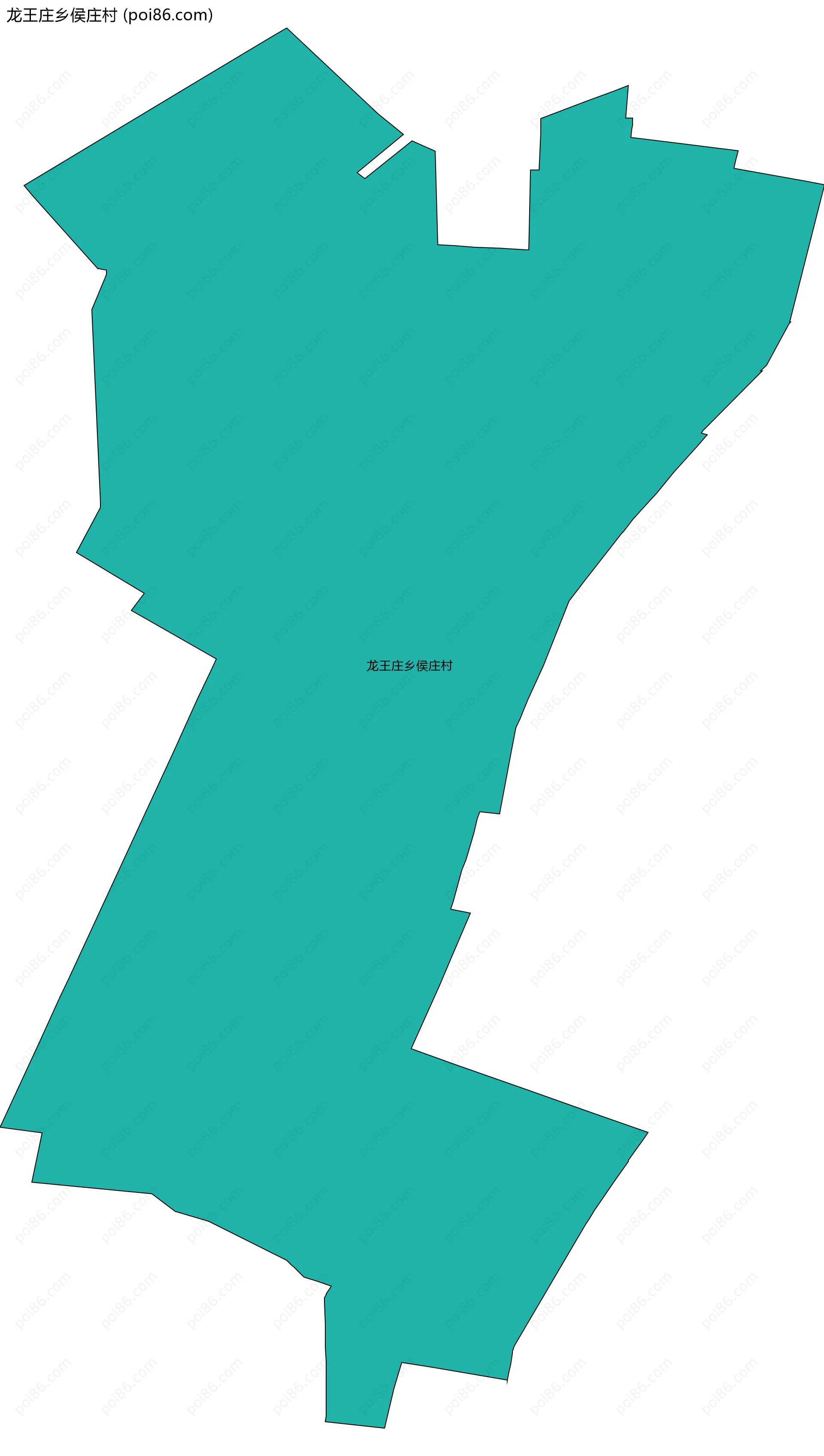 龙王庄乡侯庄村边界地图