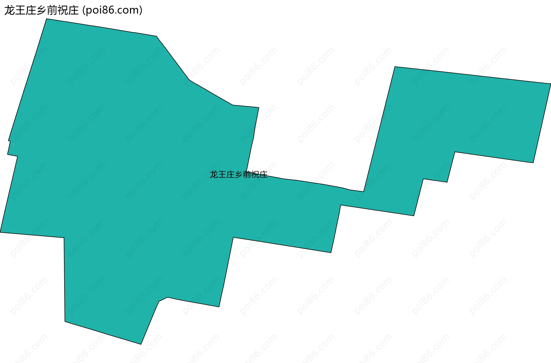 龙王庄乡前祝庄边界地图