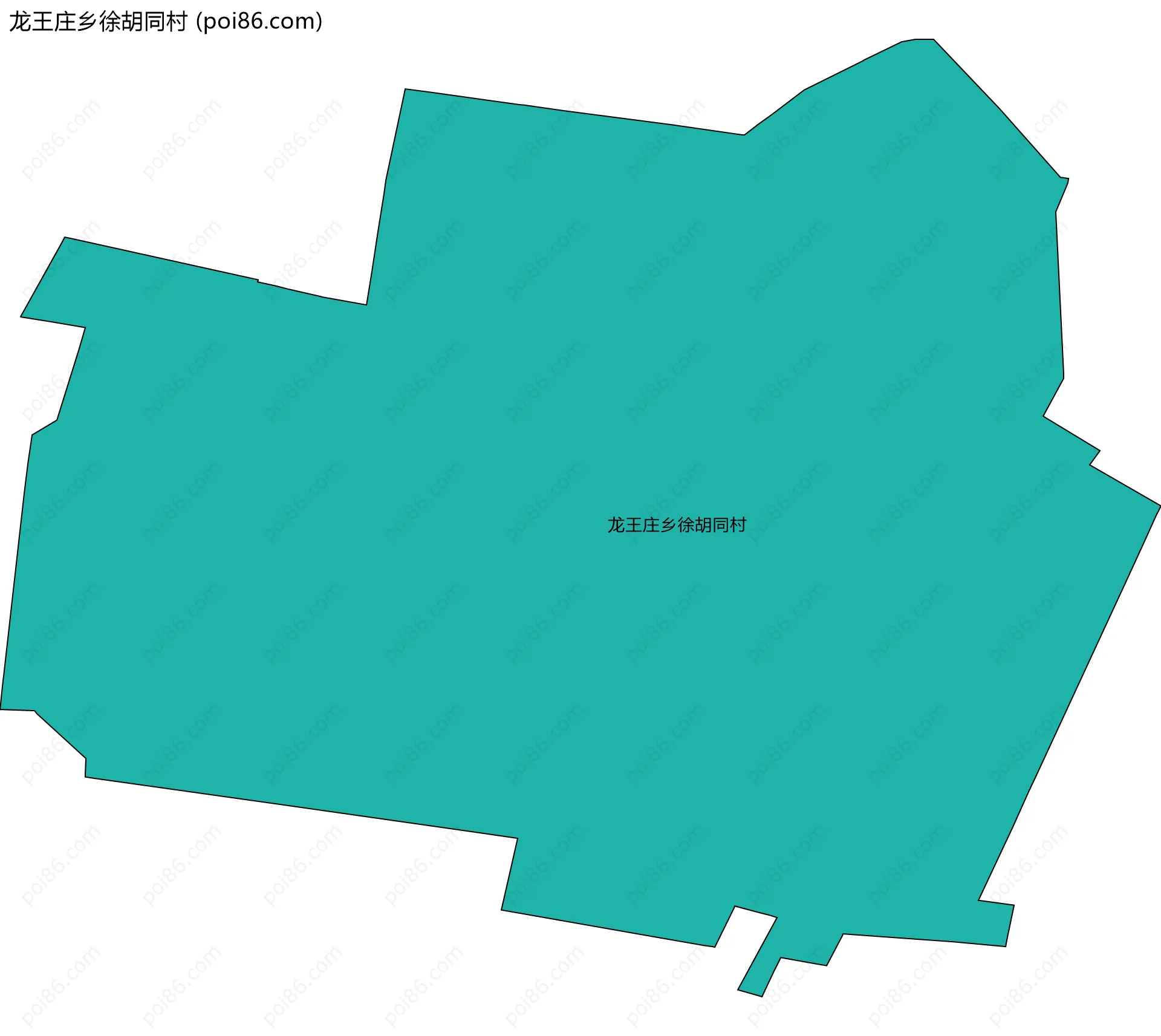 龙王庄乡徐胡同村边界地图