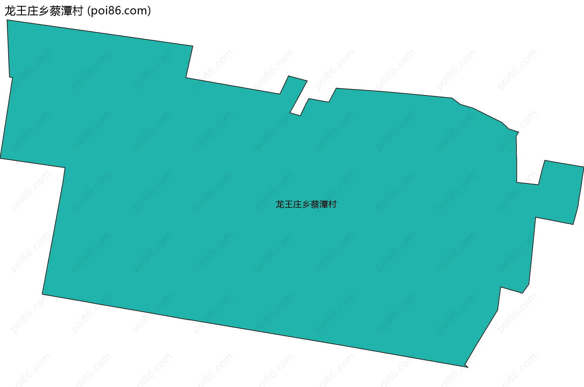 龙王庄乡蔡潭村边界地图