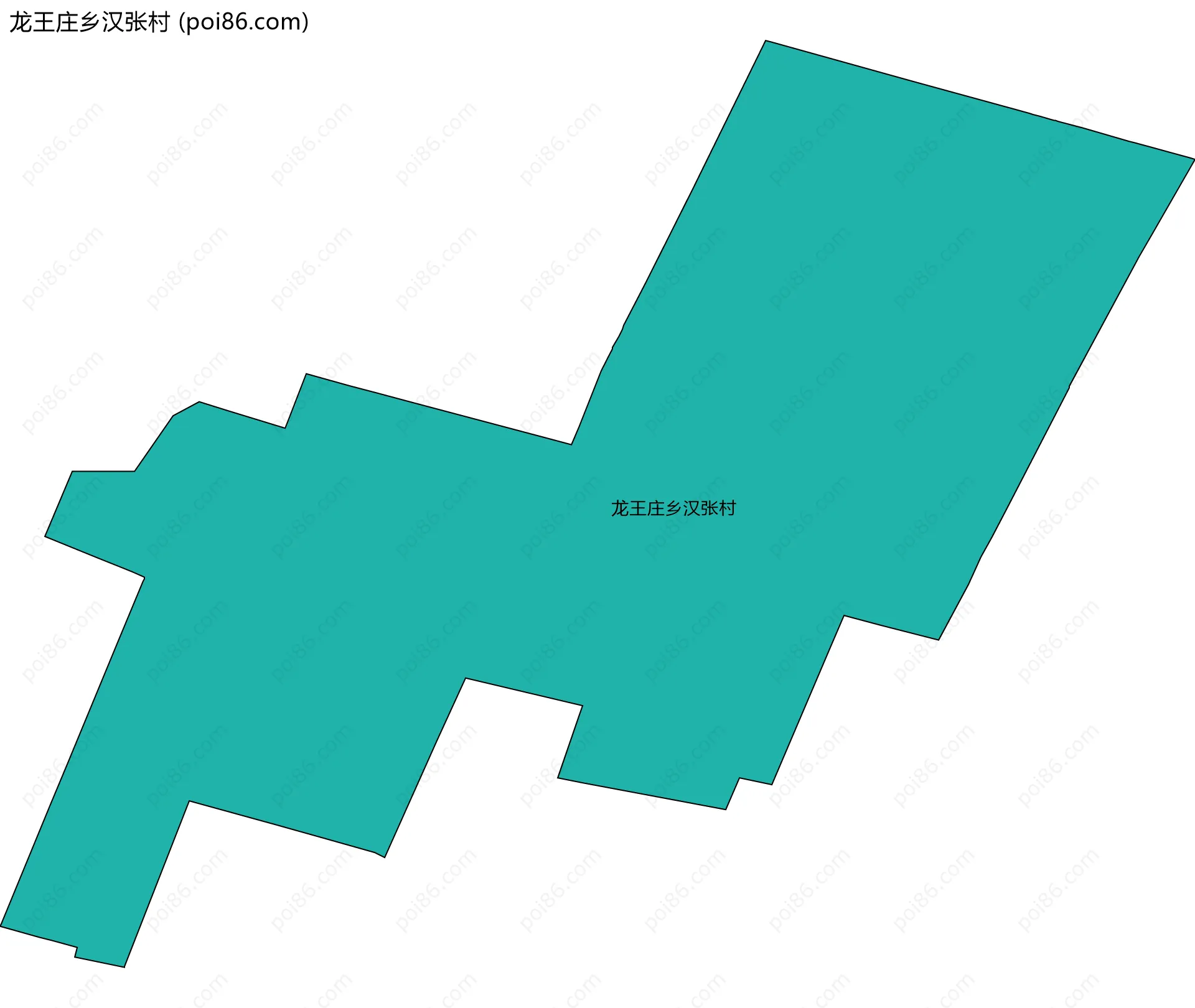 龙王庄乡汉张村边界地图