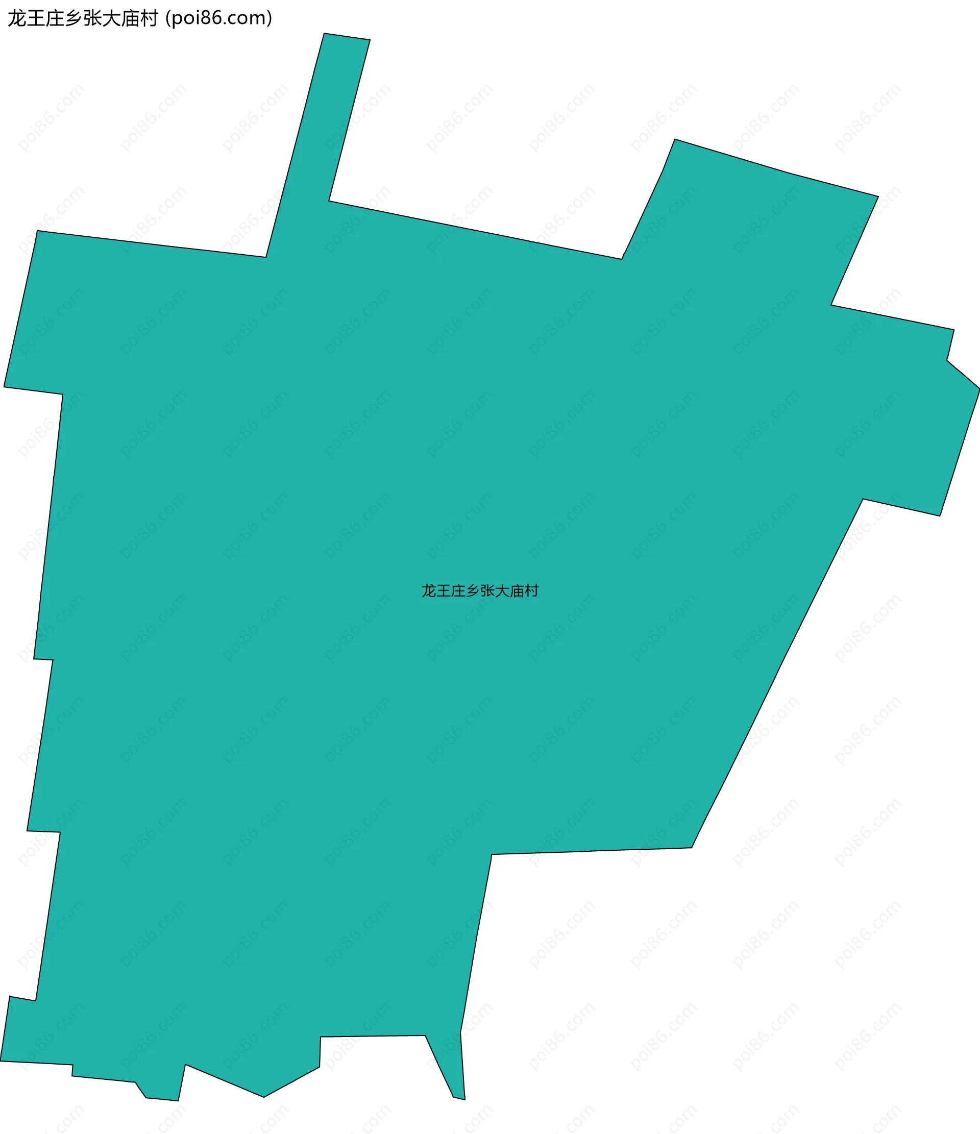 龙王庄乡张大庙村边界地图