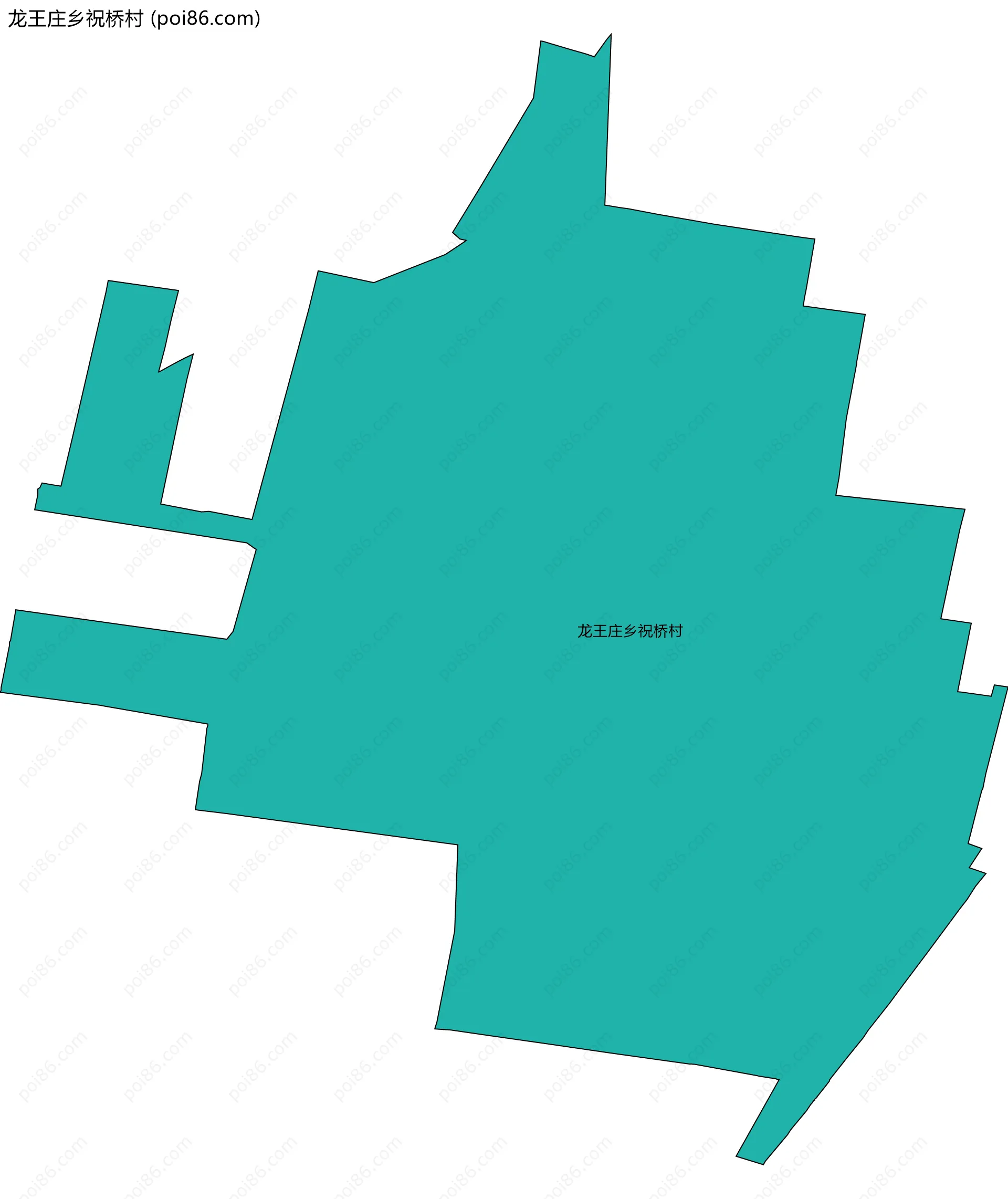 龙王庄乡祝桥村边界地图