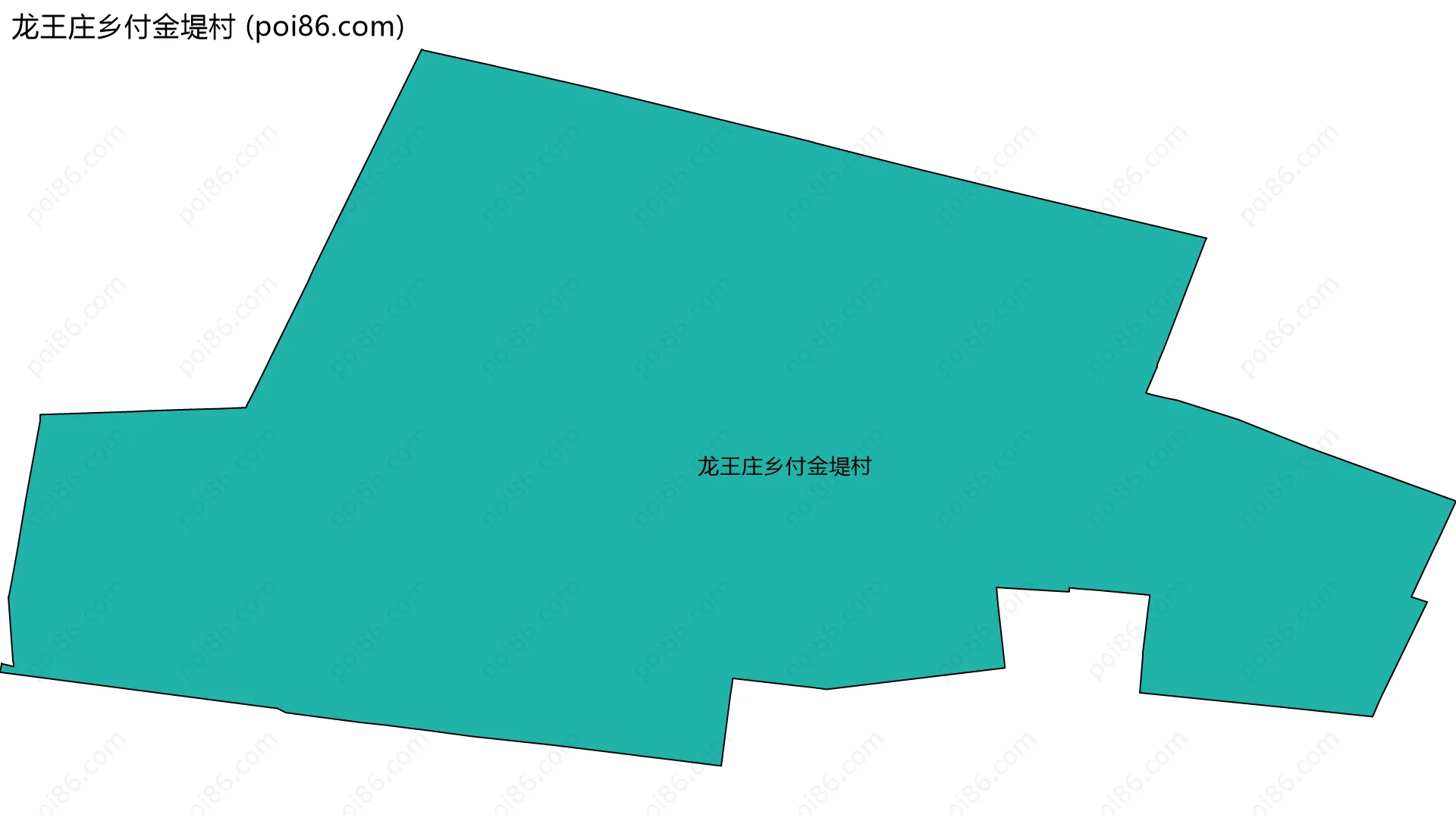 龙王庄乡付金堤村边界地图