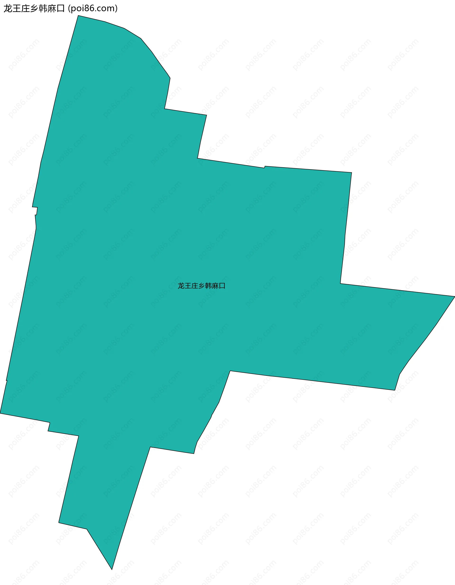 龙王庄乡韩麻口边界地图