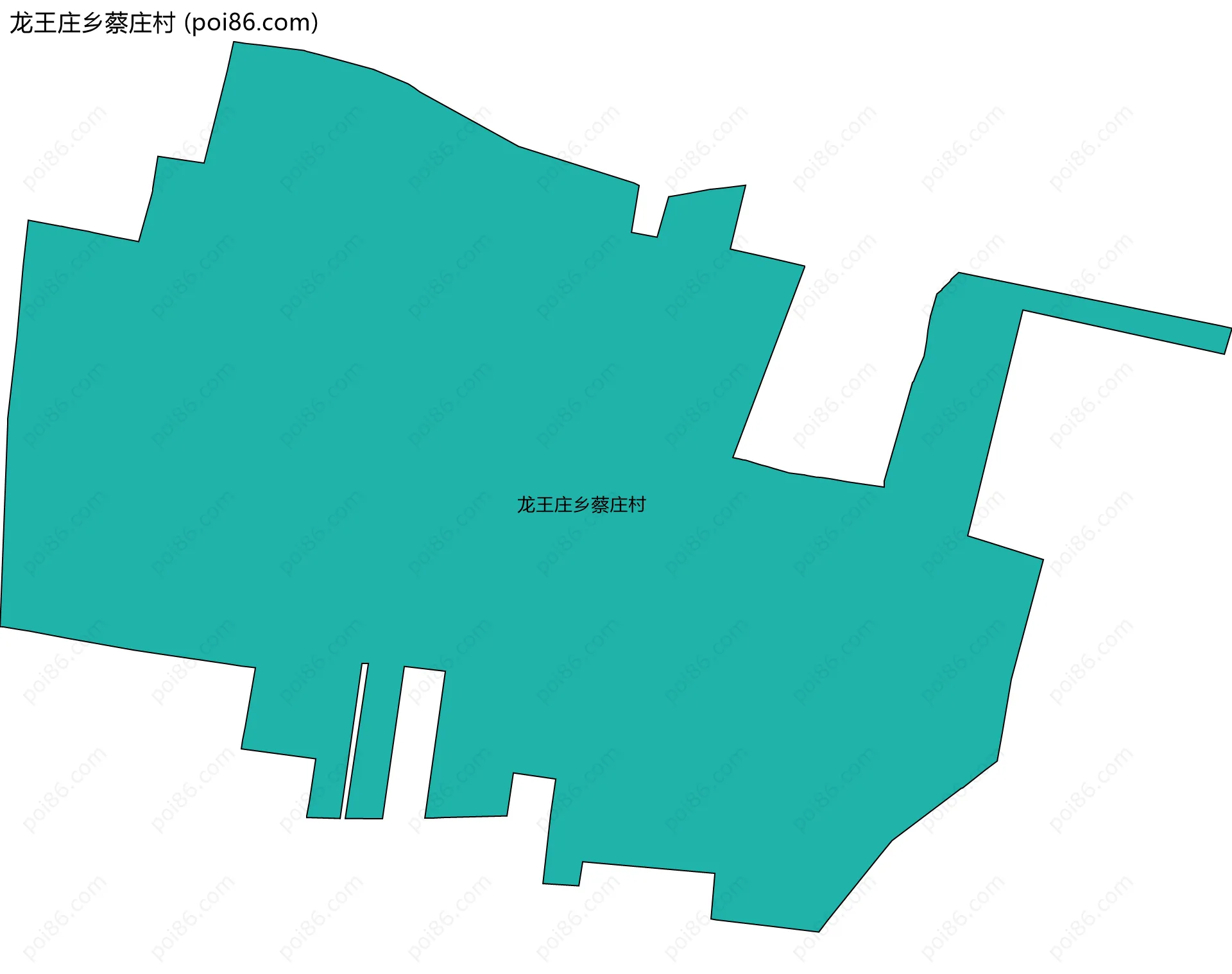 龙王庄乡蔡庄村边界地图