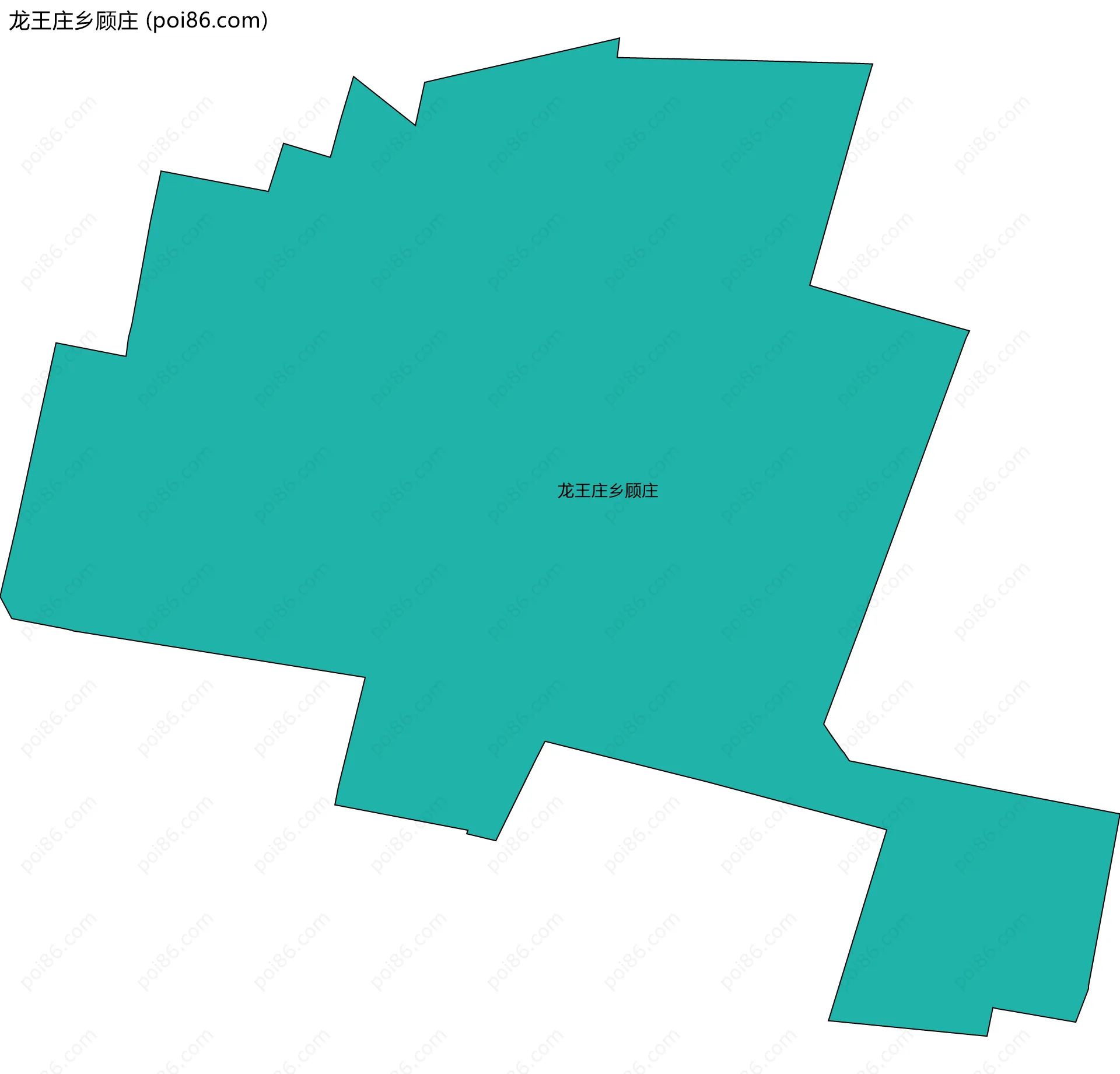 龙王庄乡顾庄边界地图