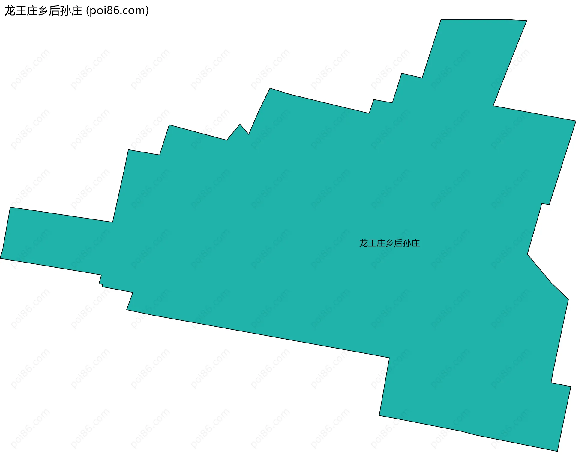 龙王庄乡后孙庄边界地图