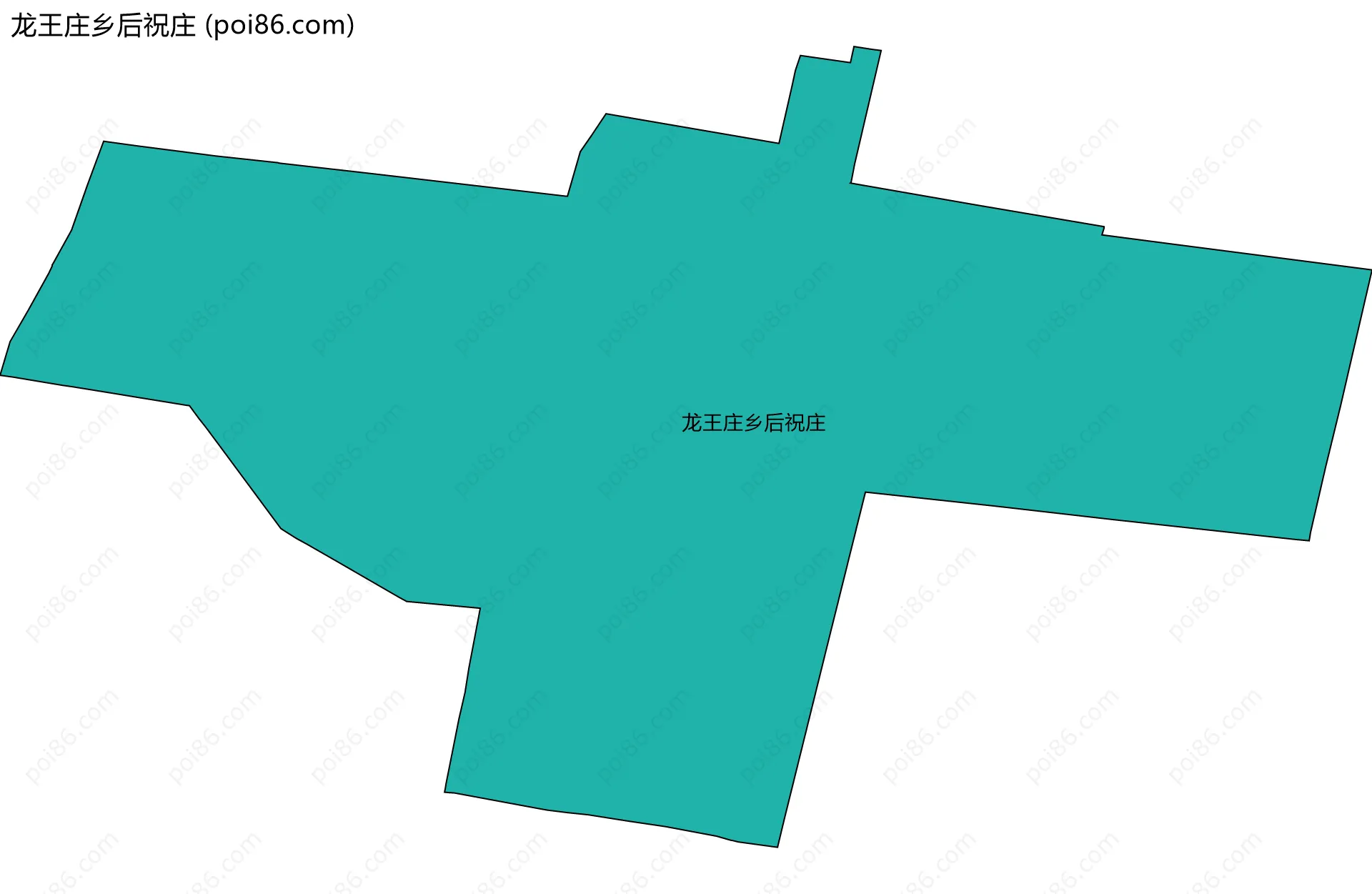 龙王庄乡后祝庄边界地图