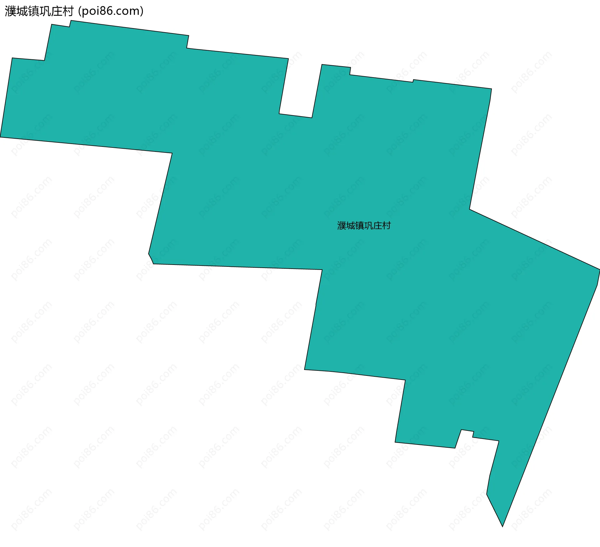 濮城镇巩庄村边界地图