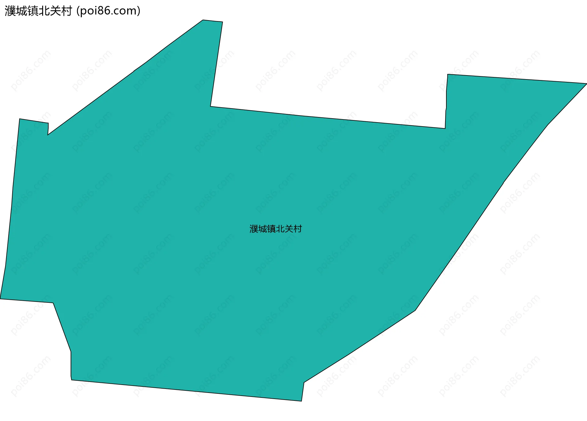 濮城镇北关村边界地图