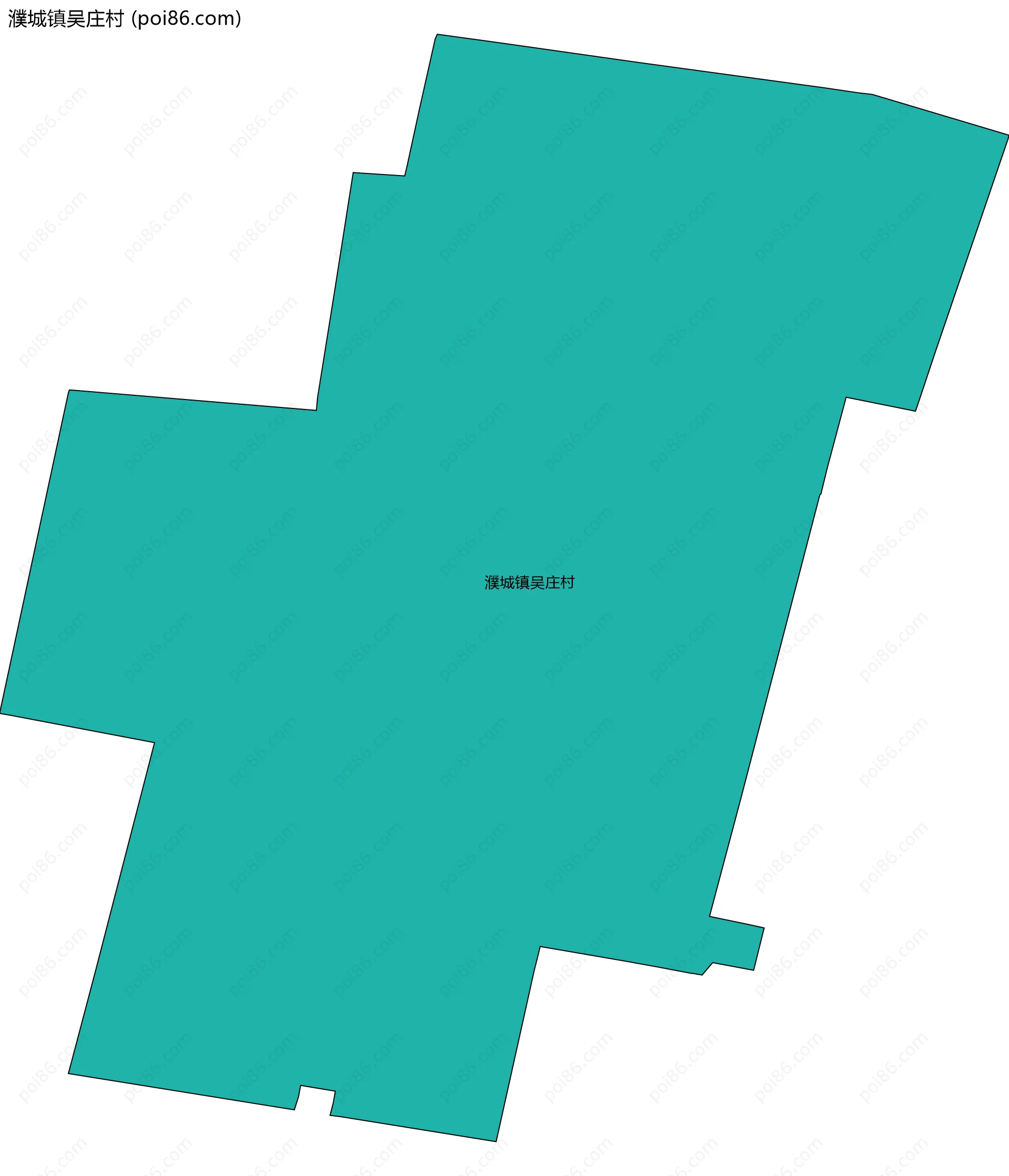 濮城镇吴庄村边界地图