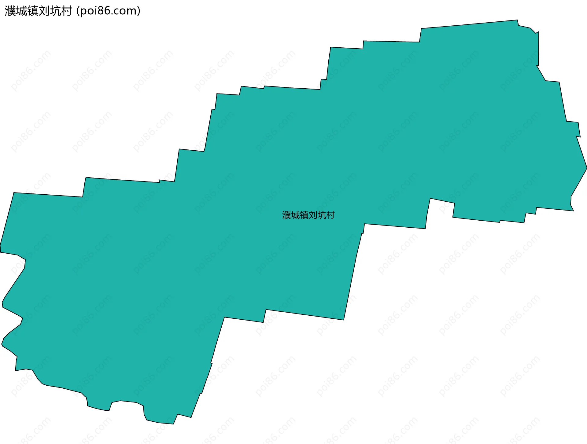 濮城镇刘坑村边界地图