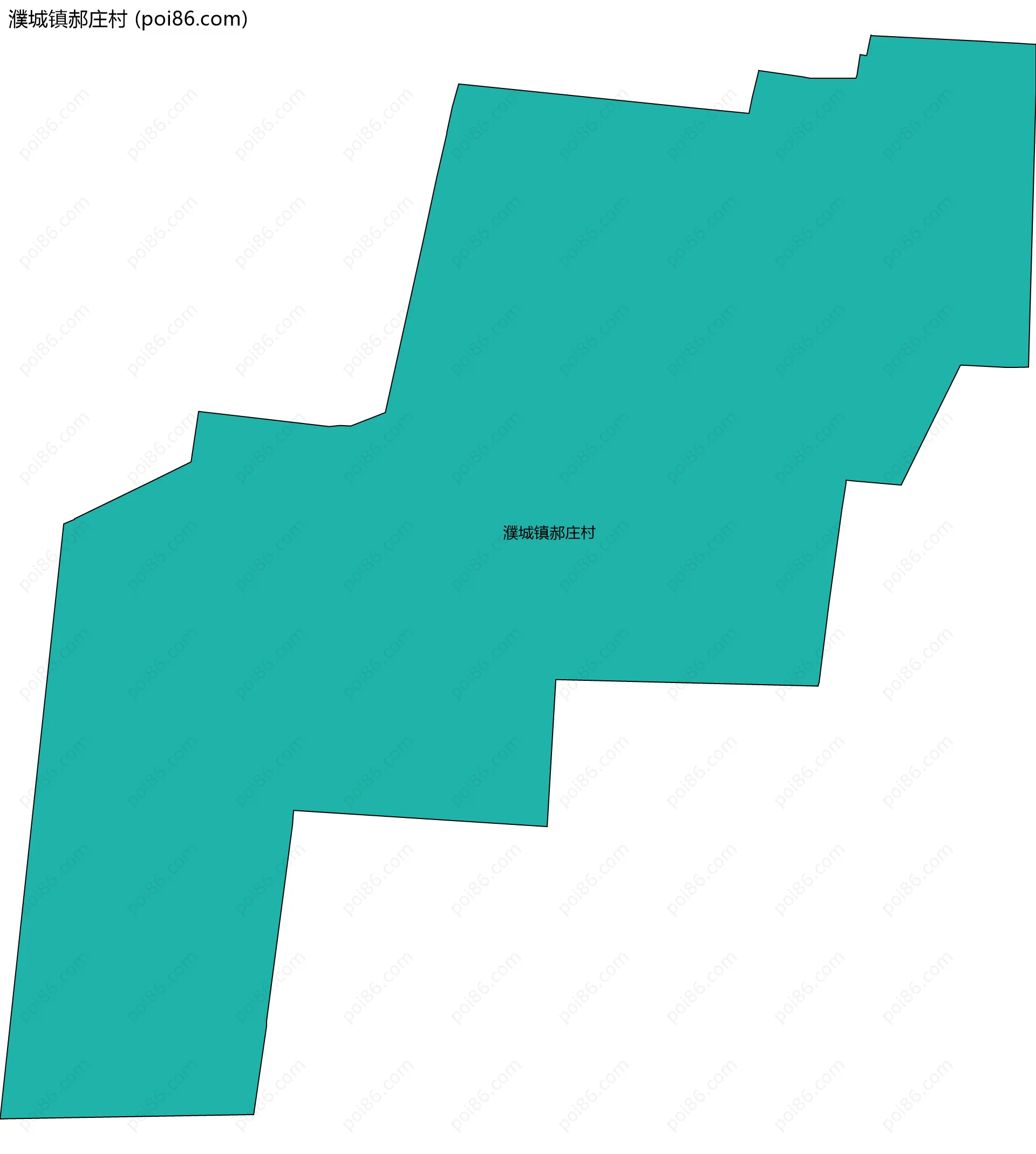 濮城镇郝庄村边界地图