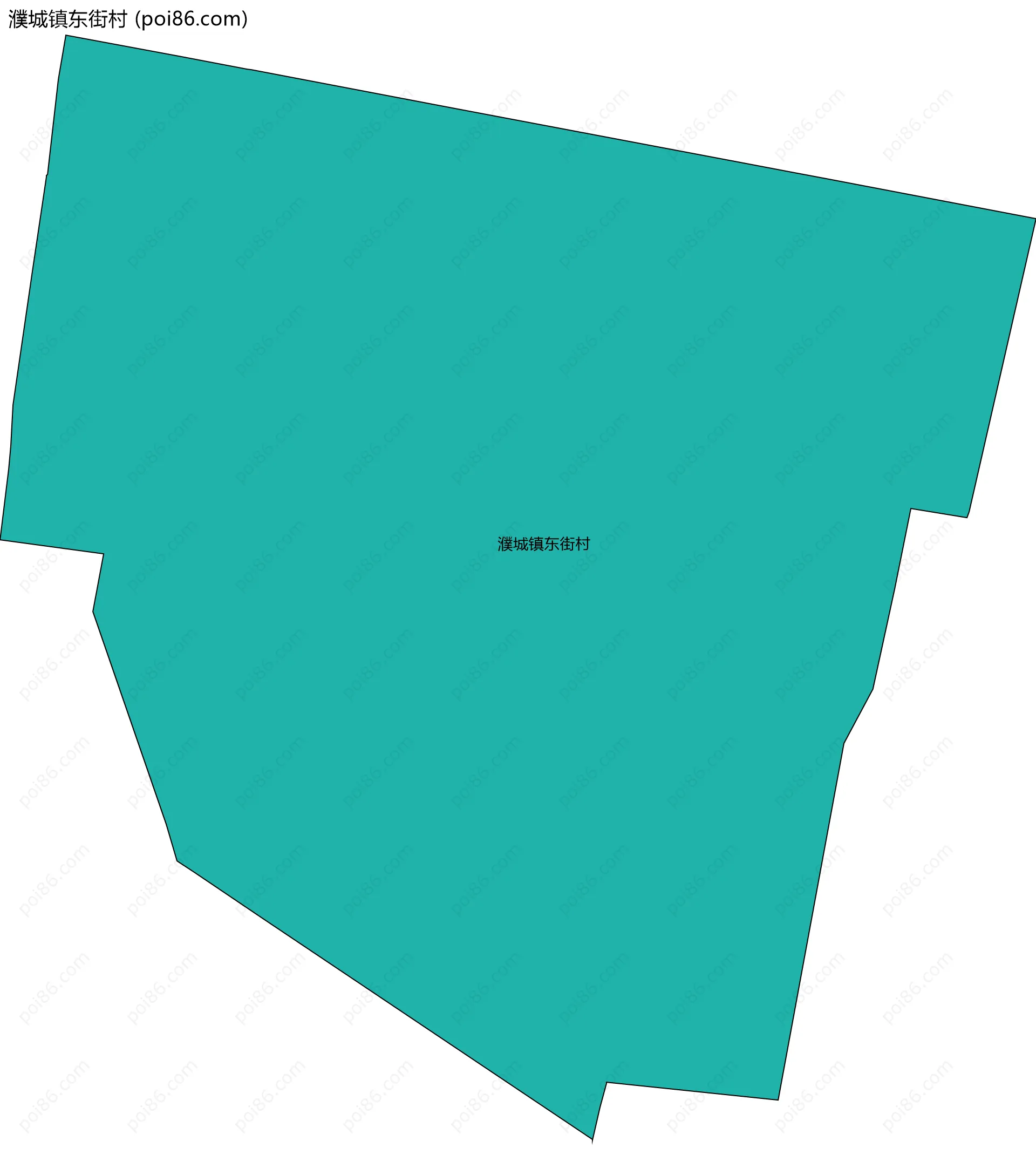 濮城镇东街村边界地图