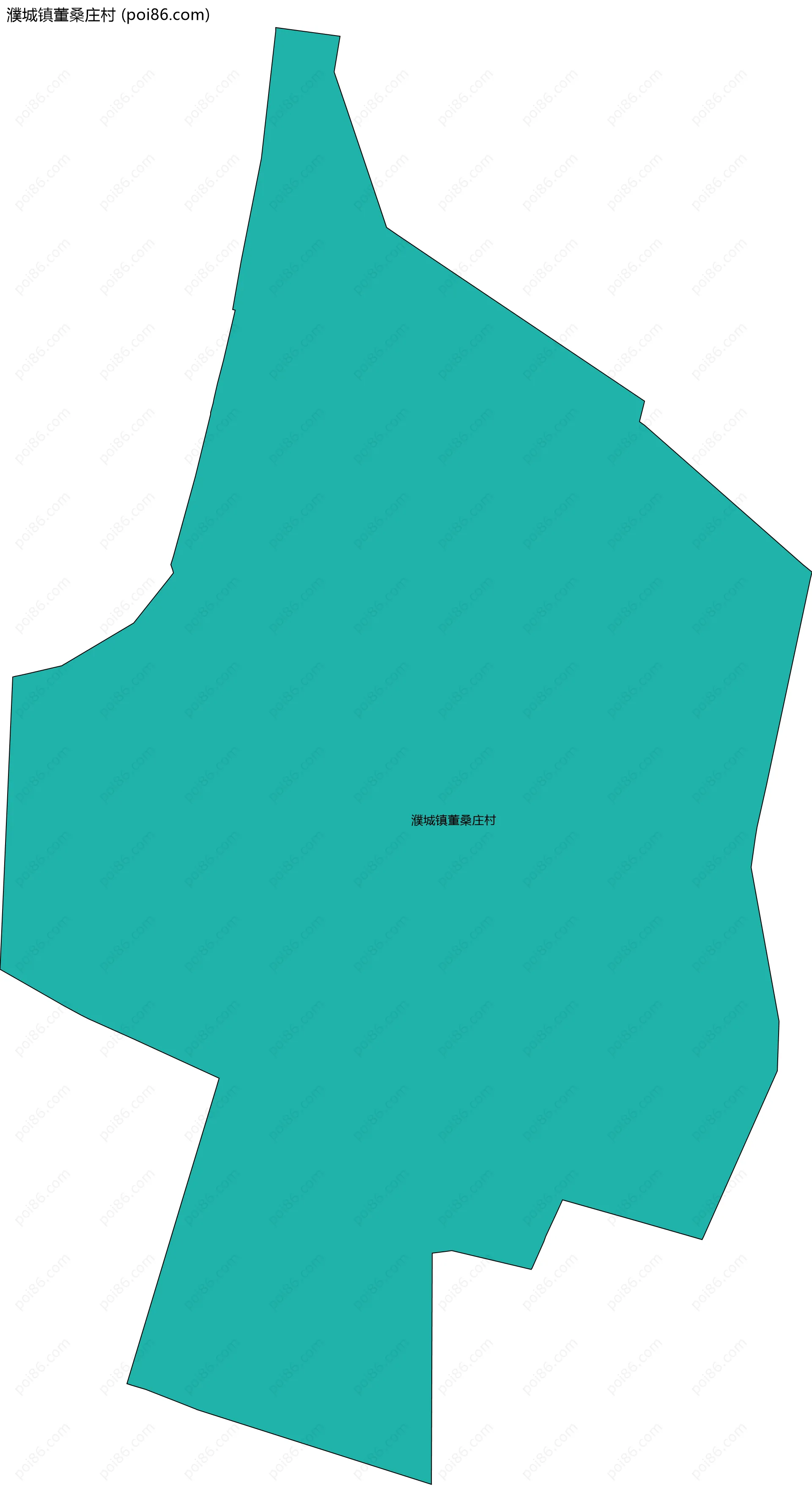 濮城镇董桑庄村边界地图