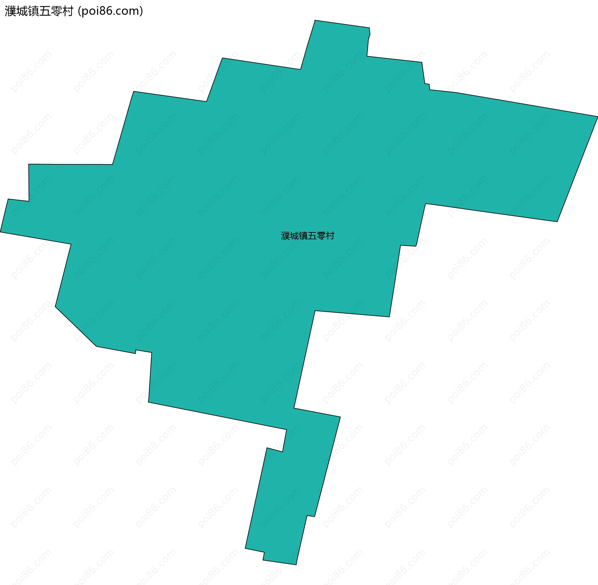 濮城镇五零村边界地图