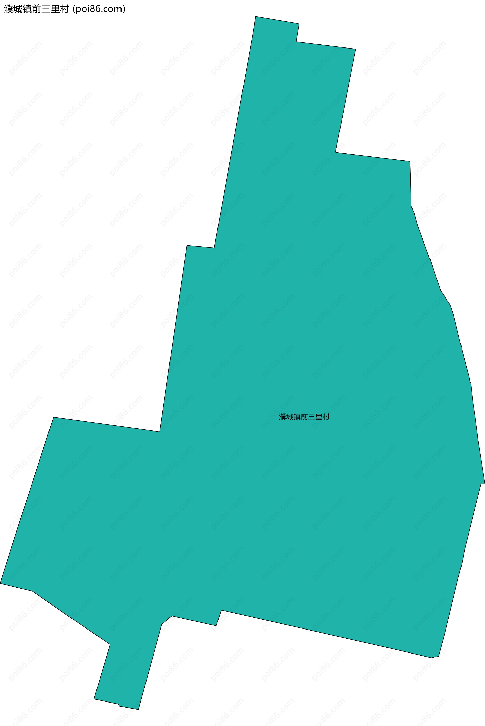 濮城镇前三里村边界地图