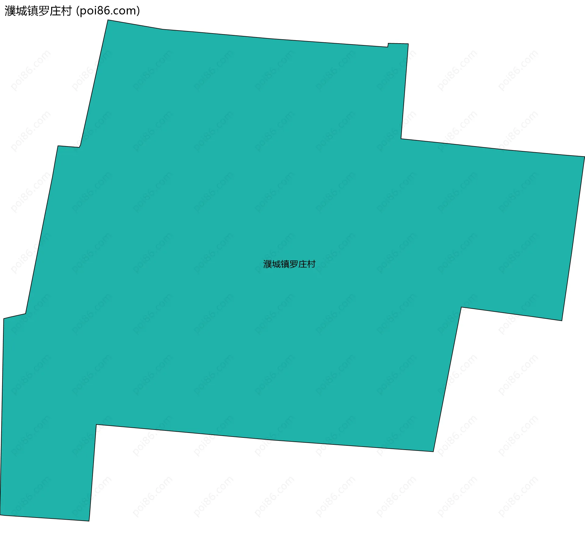 濮城镇罗庄村边界地图
