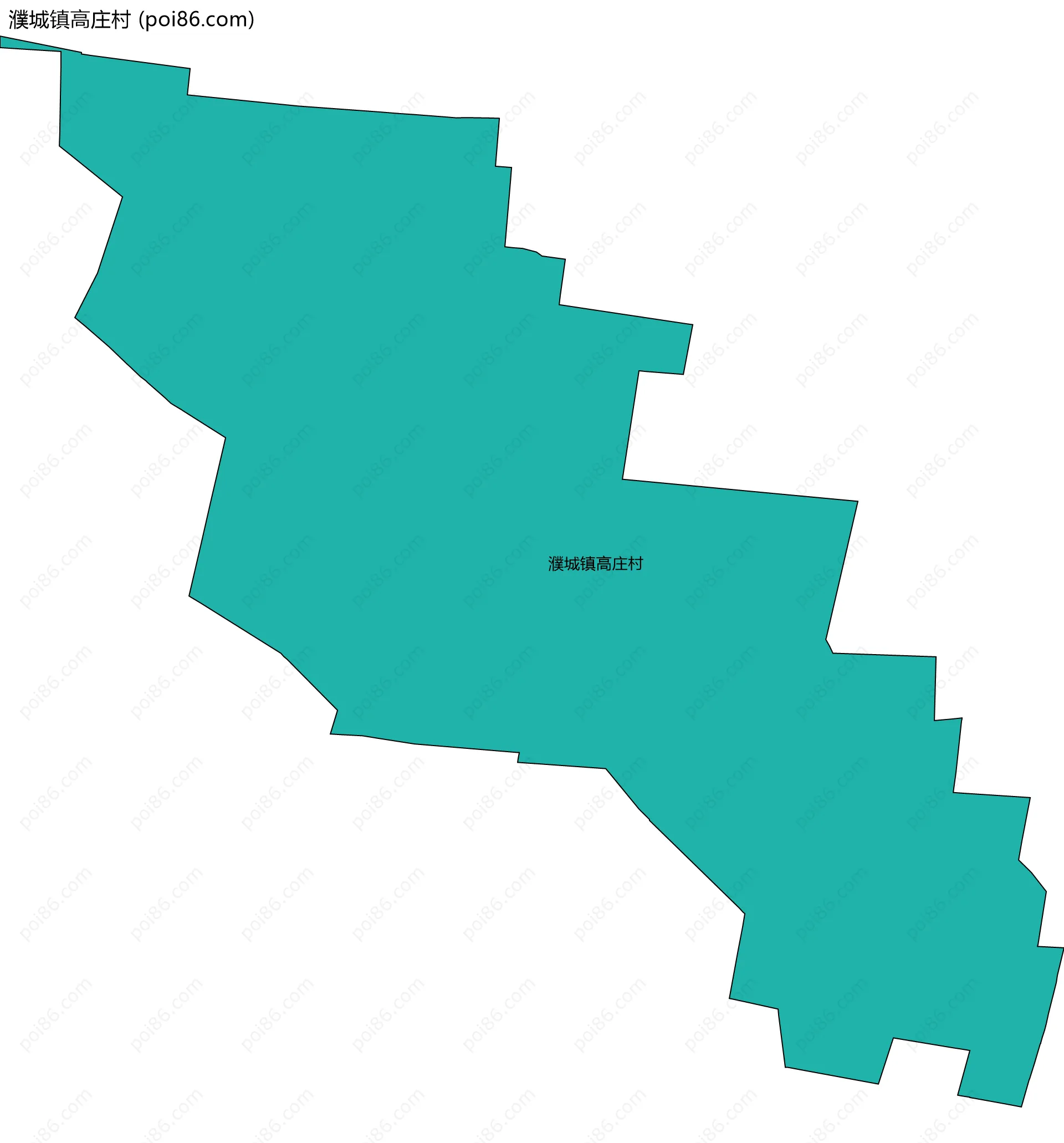 濮城镇高庄村边界地图