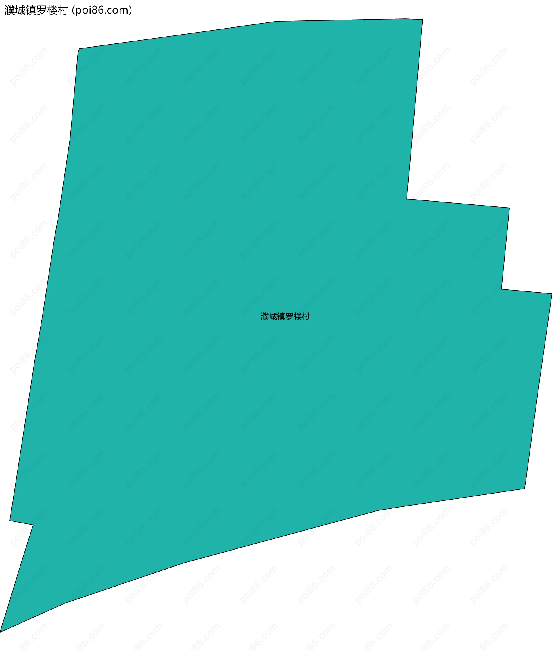 濮城镇罗楼村边界地图