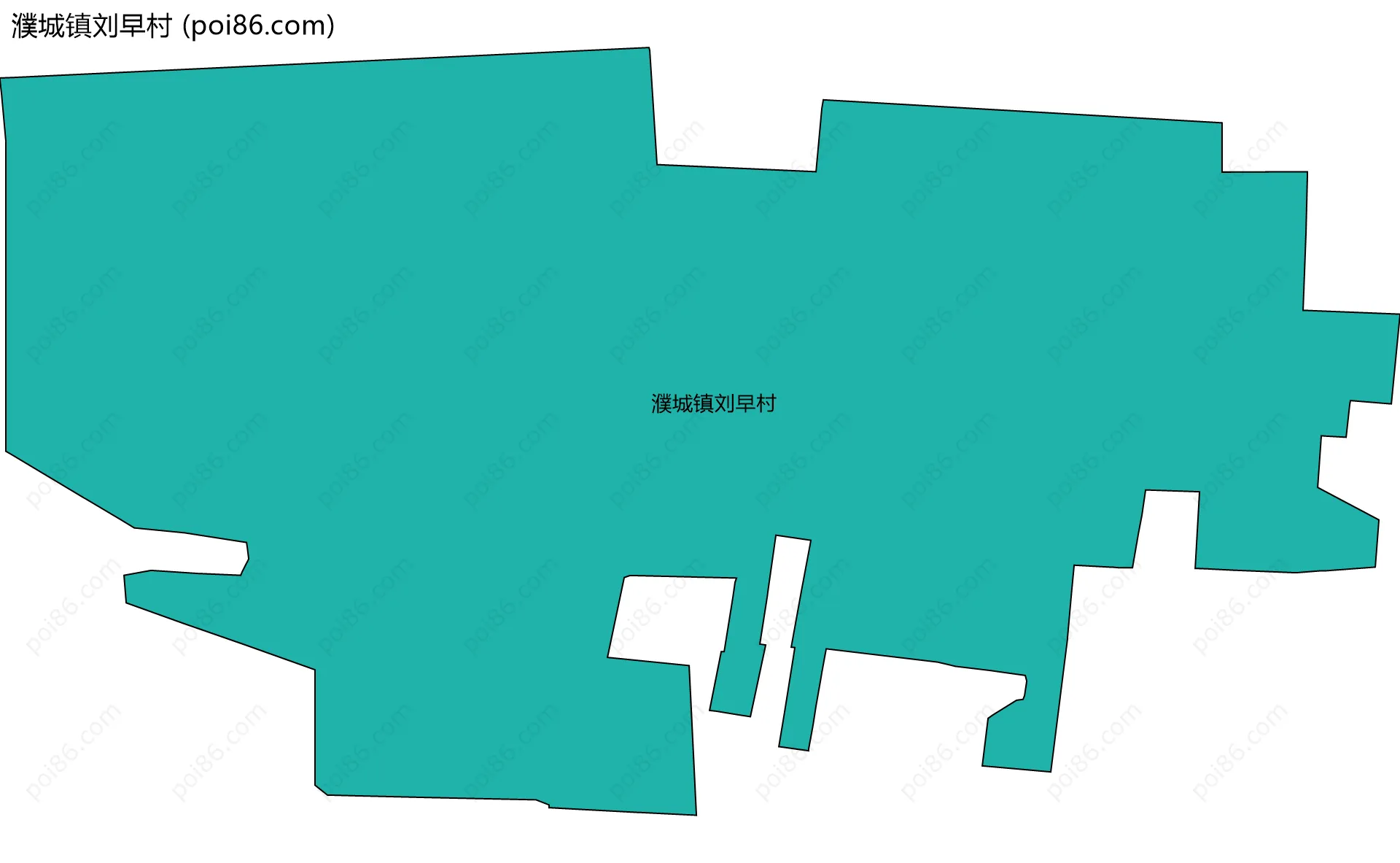 濮城镇刘早村边界地图