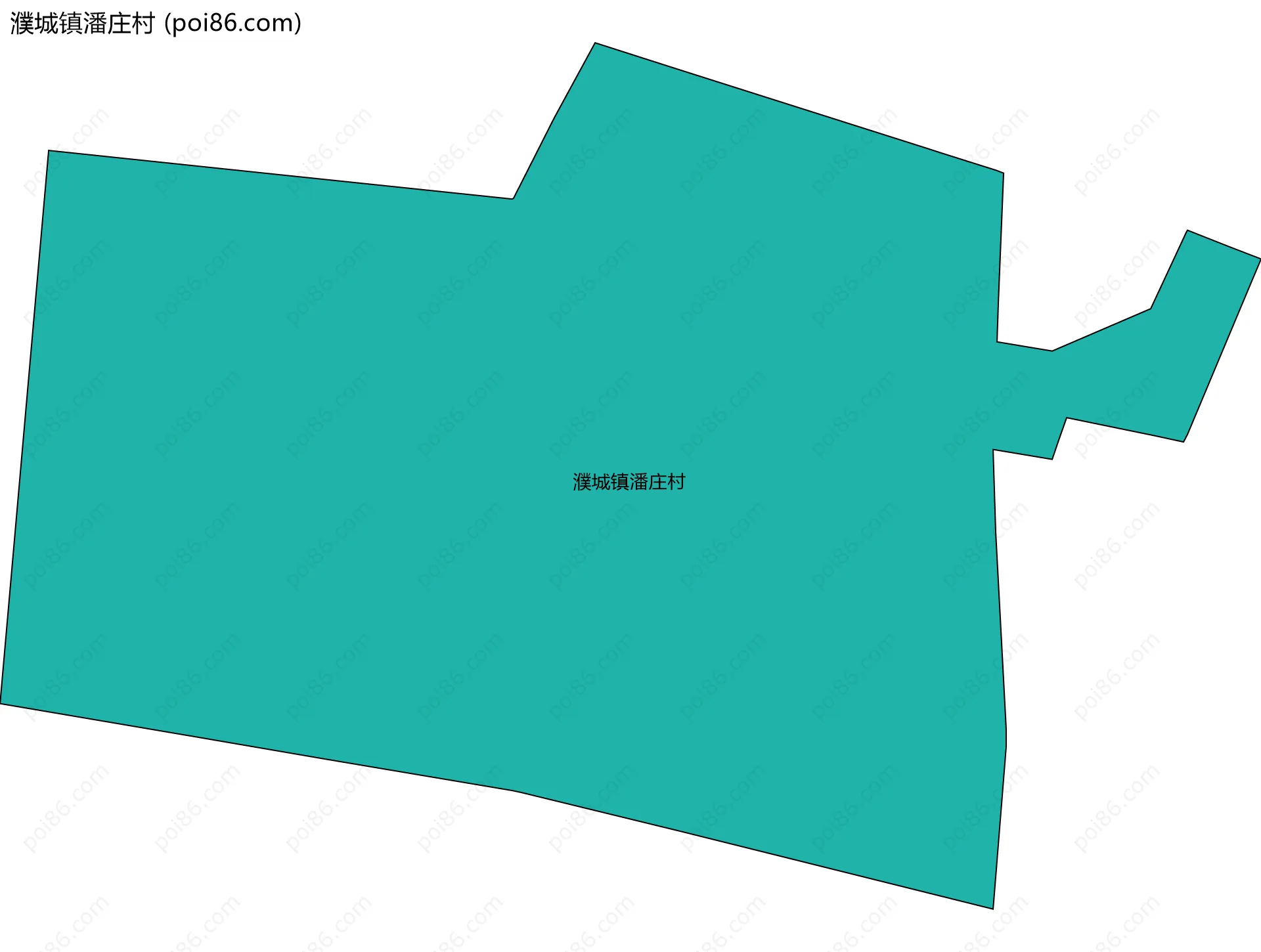 濮城镇潘庄村边界地图