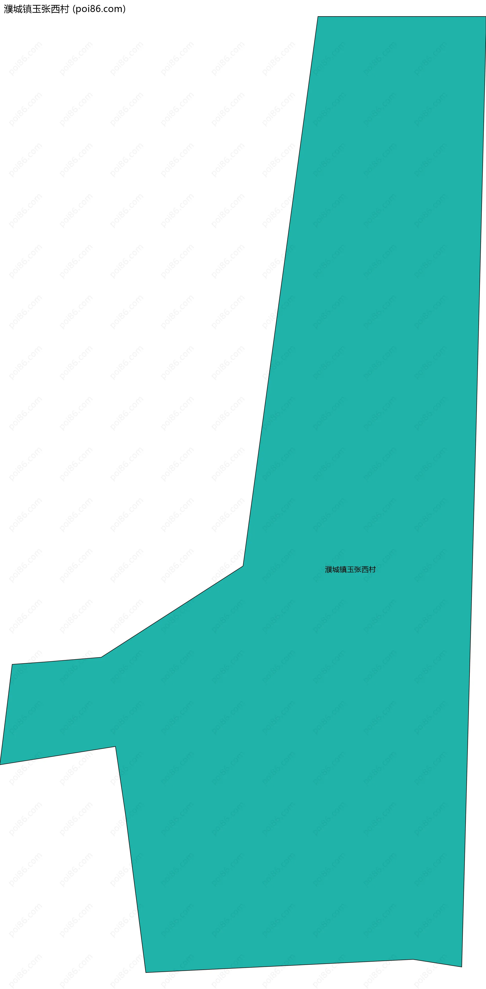濮城镇玉张西村边界地图