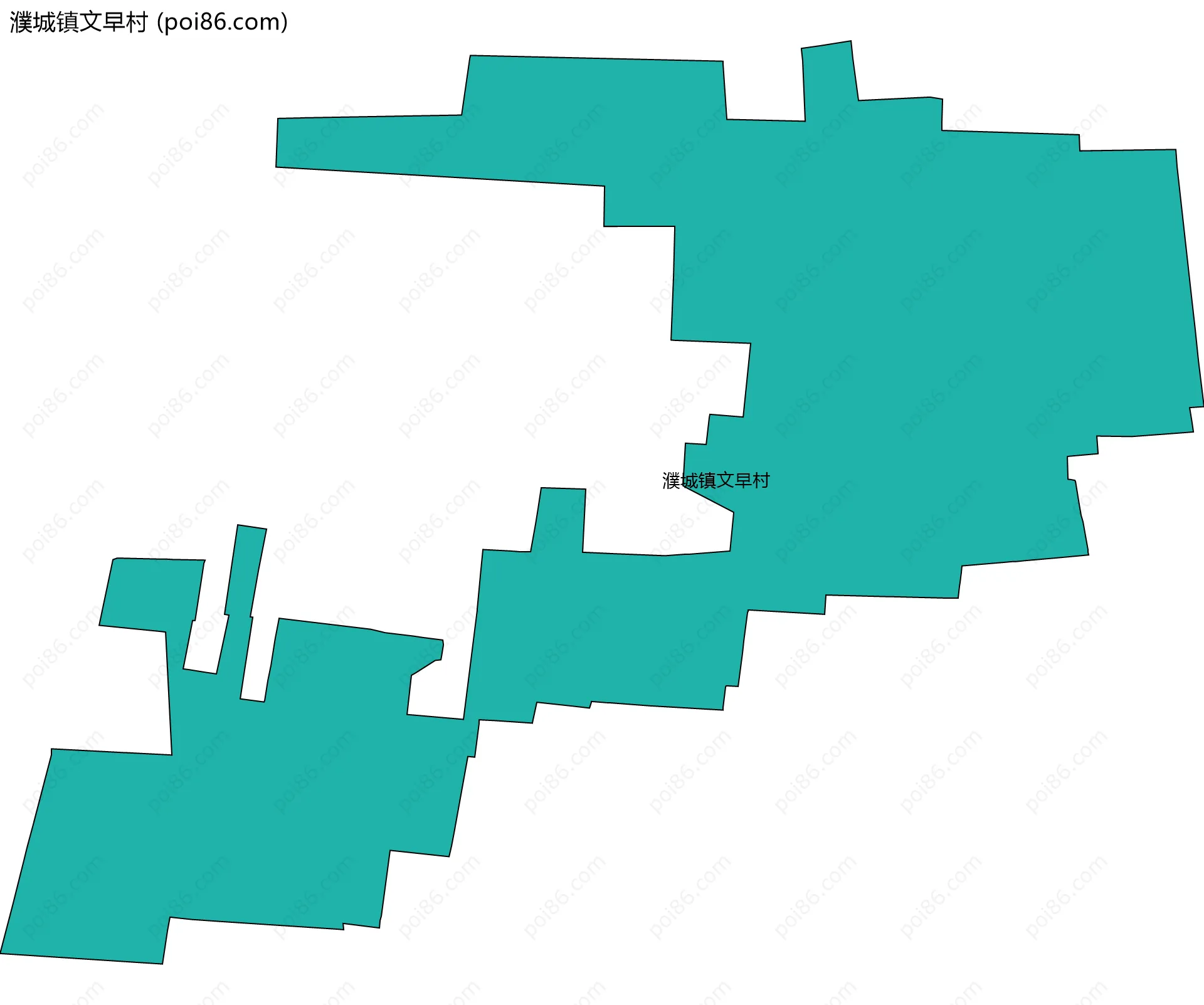 濮城镇文早村边界地图