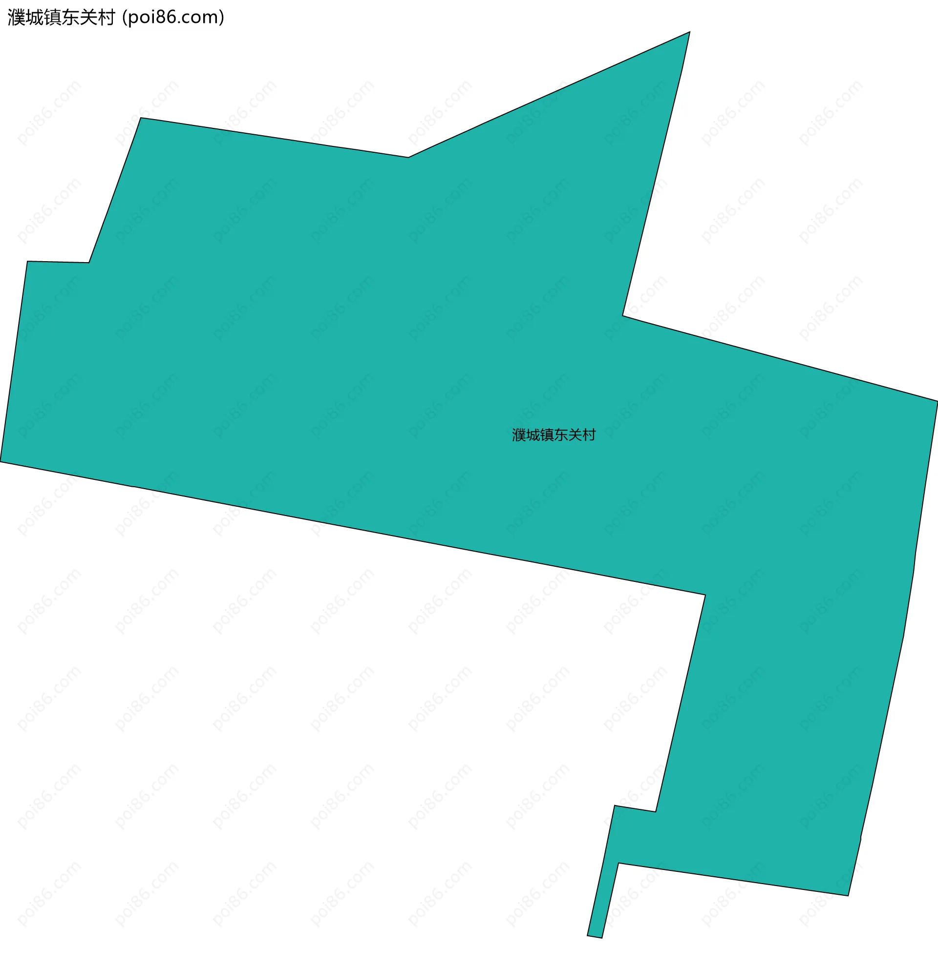 濮城镇东关村边界地图