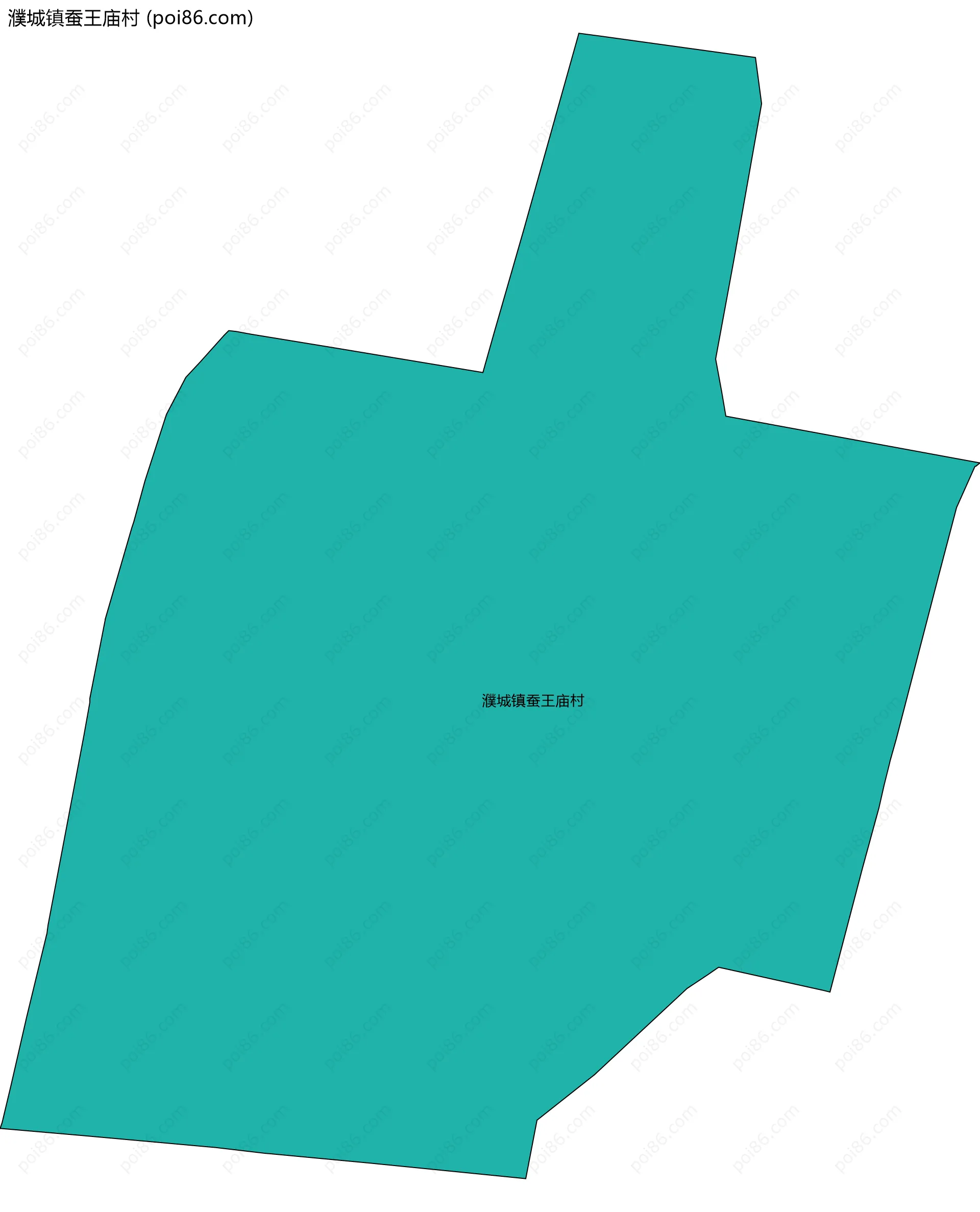 濮城镇蚕王庙村边界地图