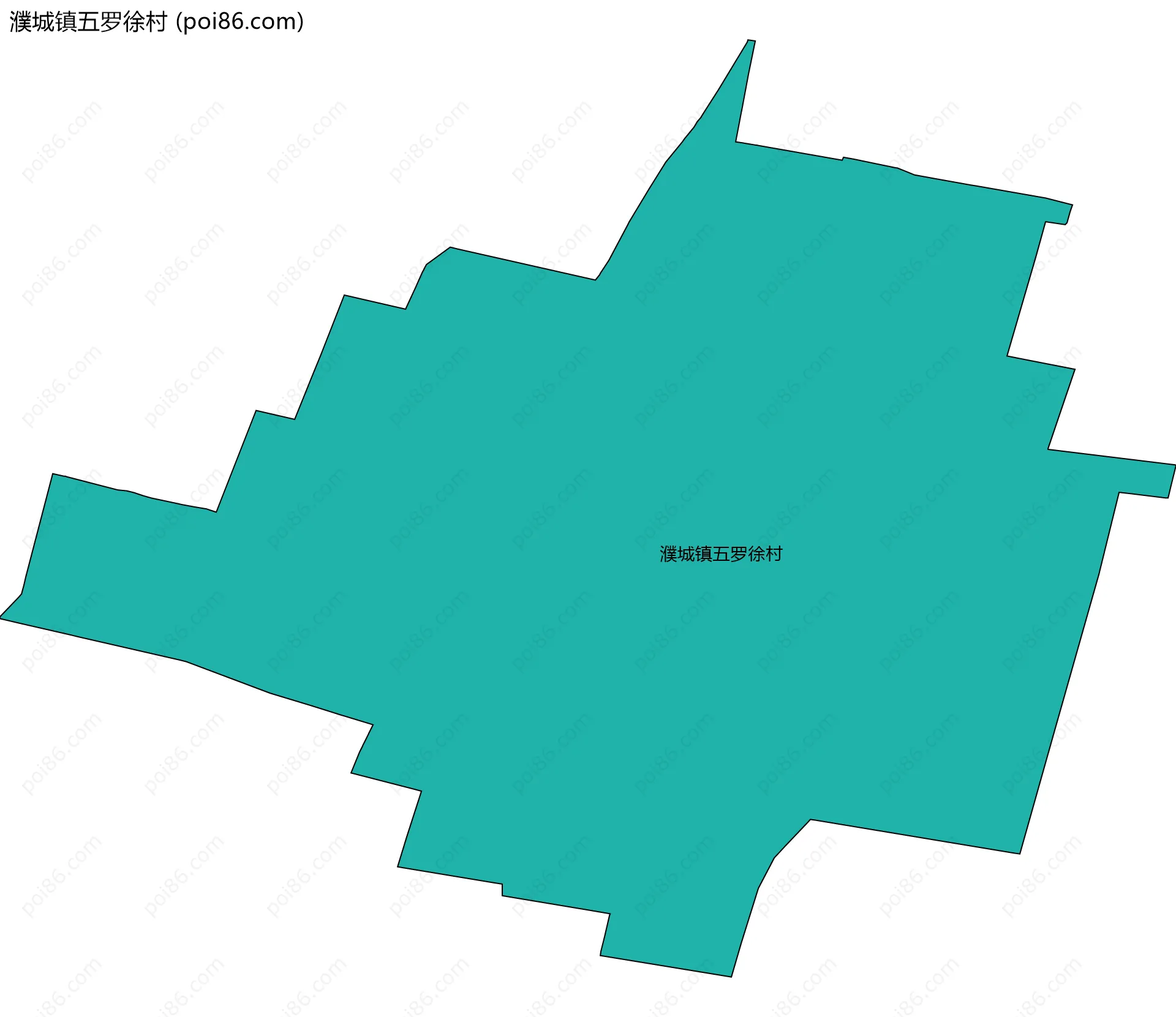 濮城镇五罗徐村边界地图