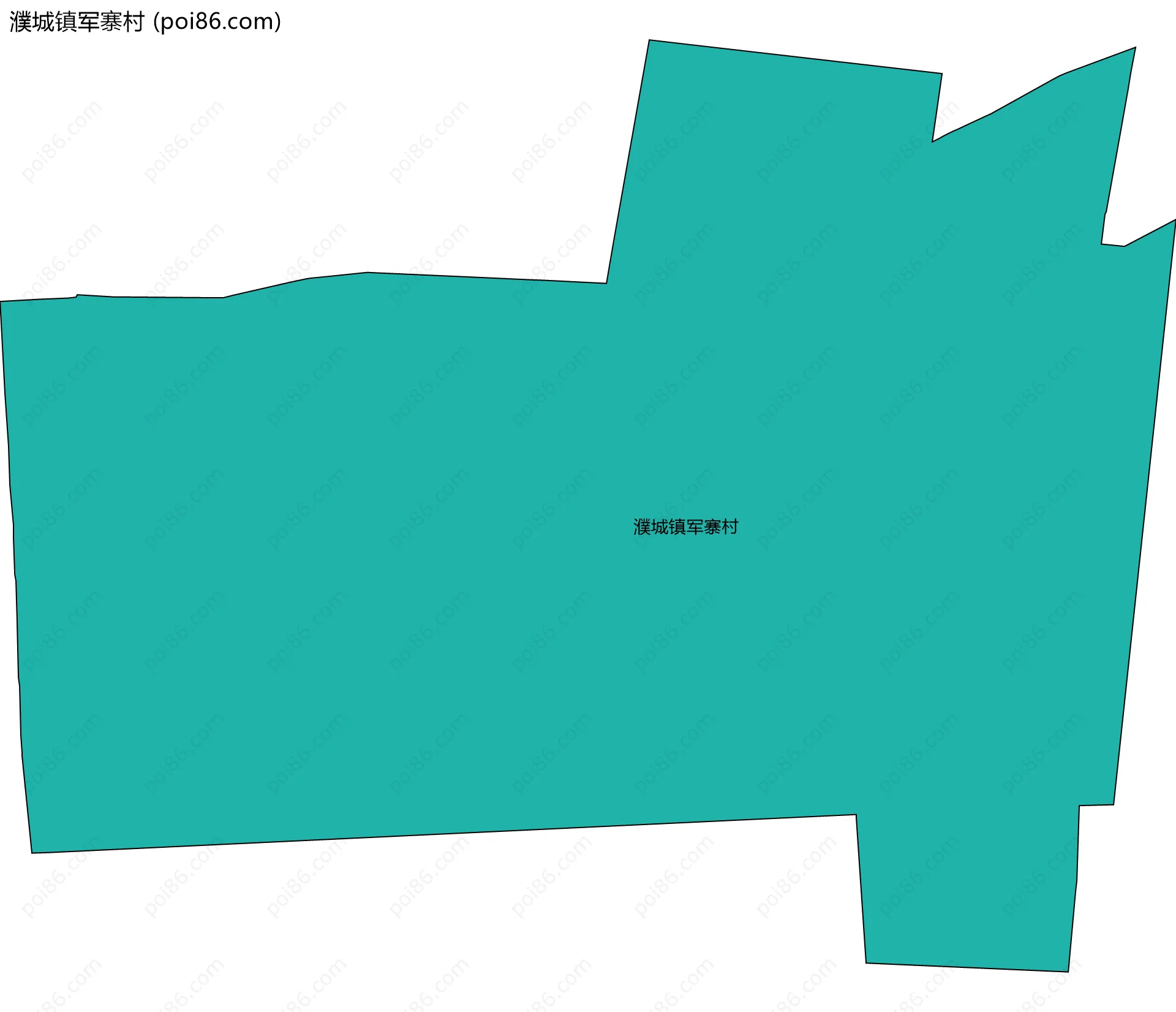 濮城镇军寨村边界地图