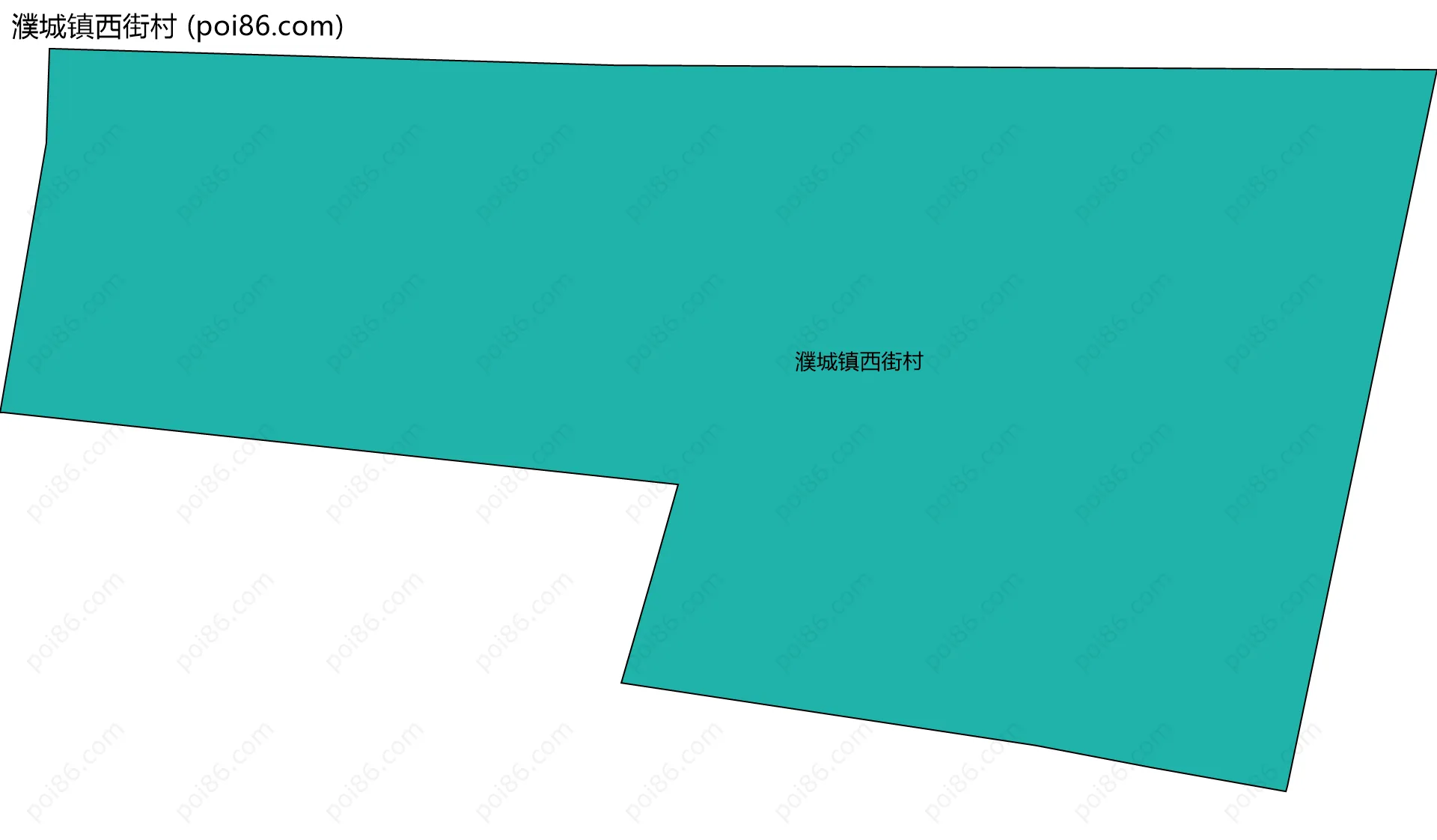 濮城镇西街村边界地图