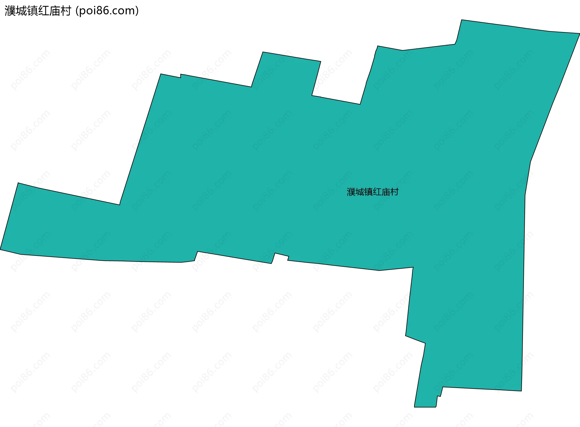 濮城镇红庙村边界地图