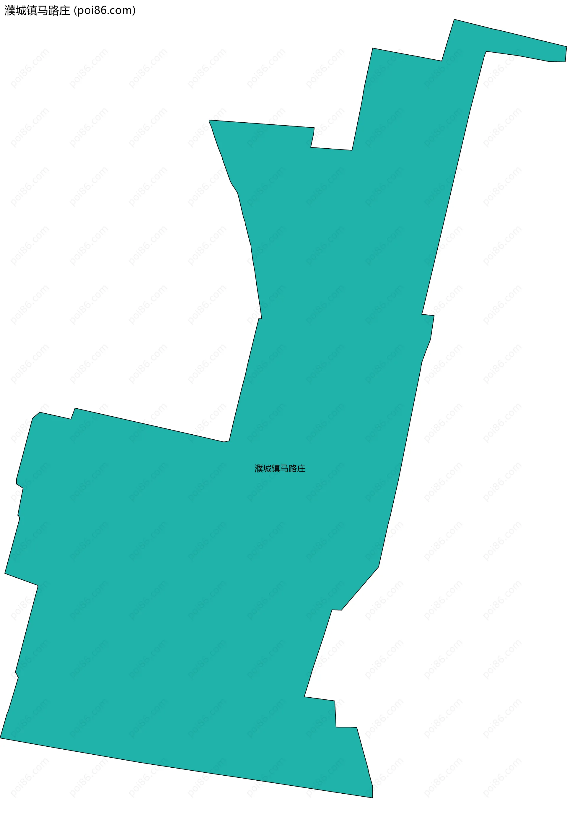 濮城镇马路庄边界地图